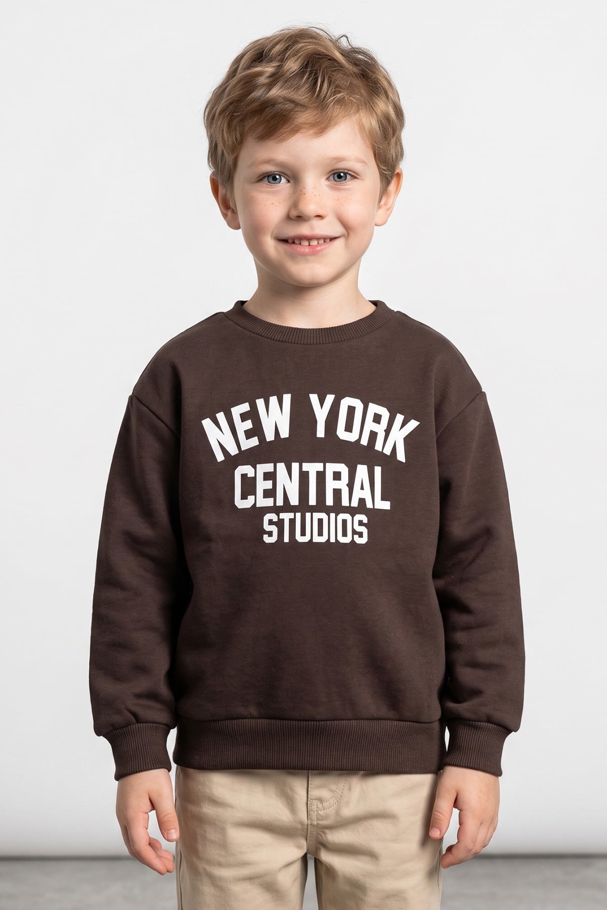 3 İ̇plik New York Baskılı Erkek Çocuk Sweatshirt 2