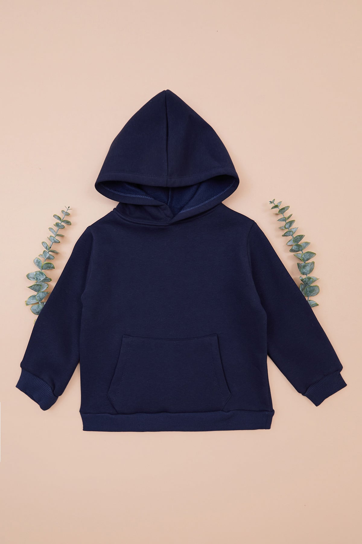 3 İplik Kanguru Cepli Kapüşonlu Unisex Çocuk Sweatshirt 3