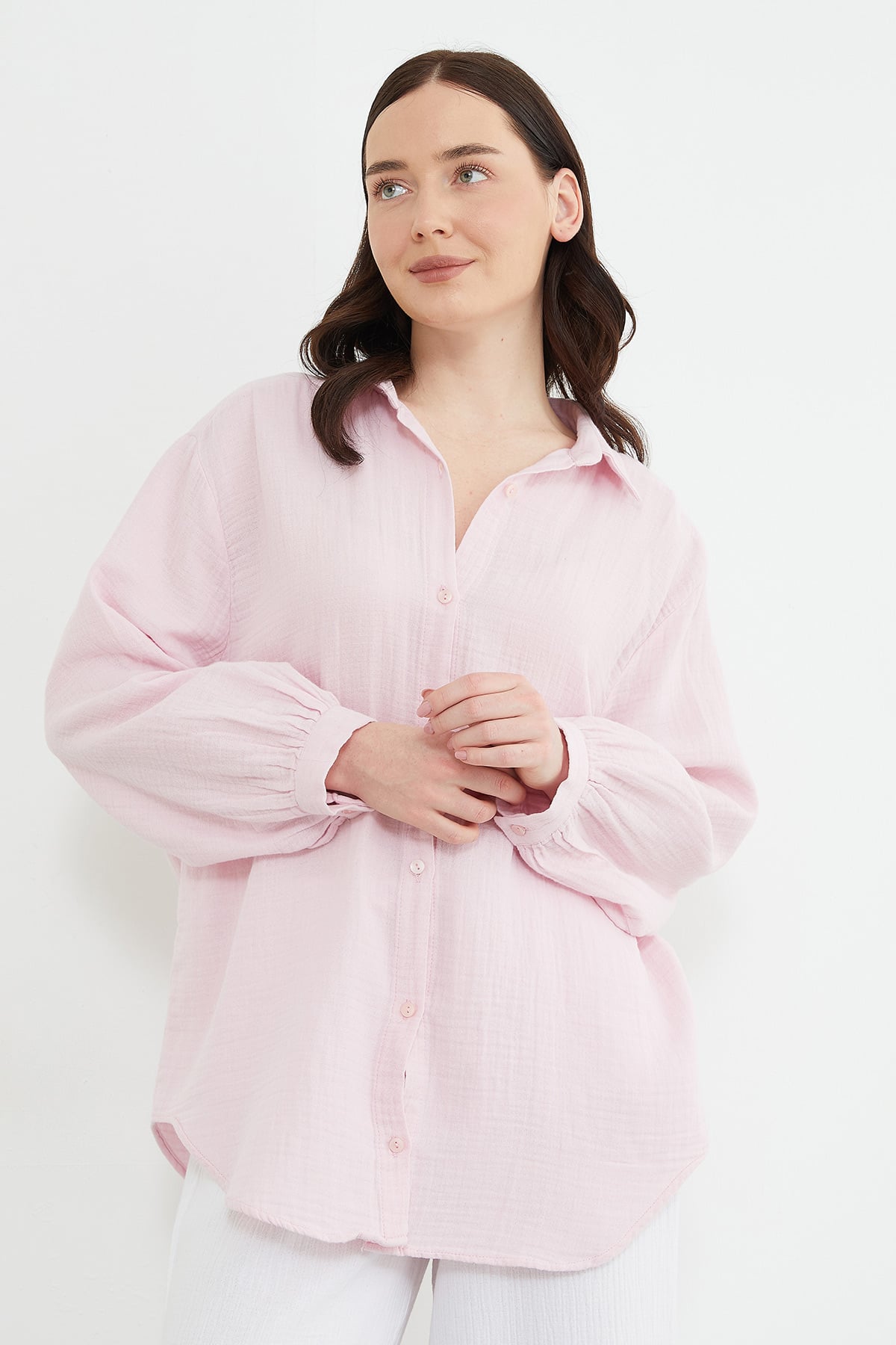 Basic Oversize Gömlek 4