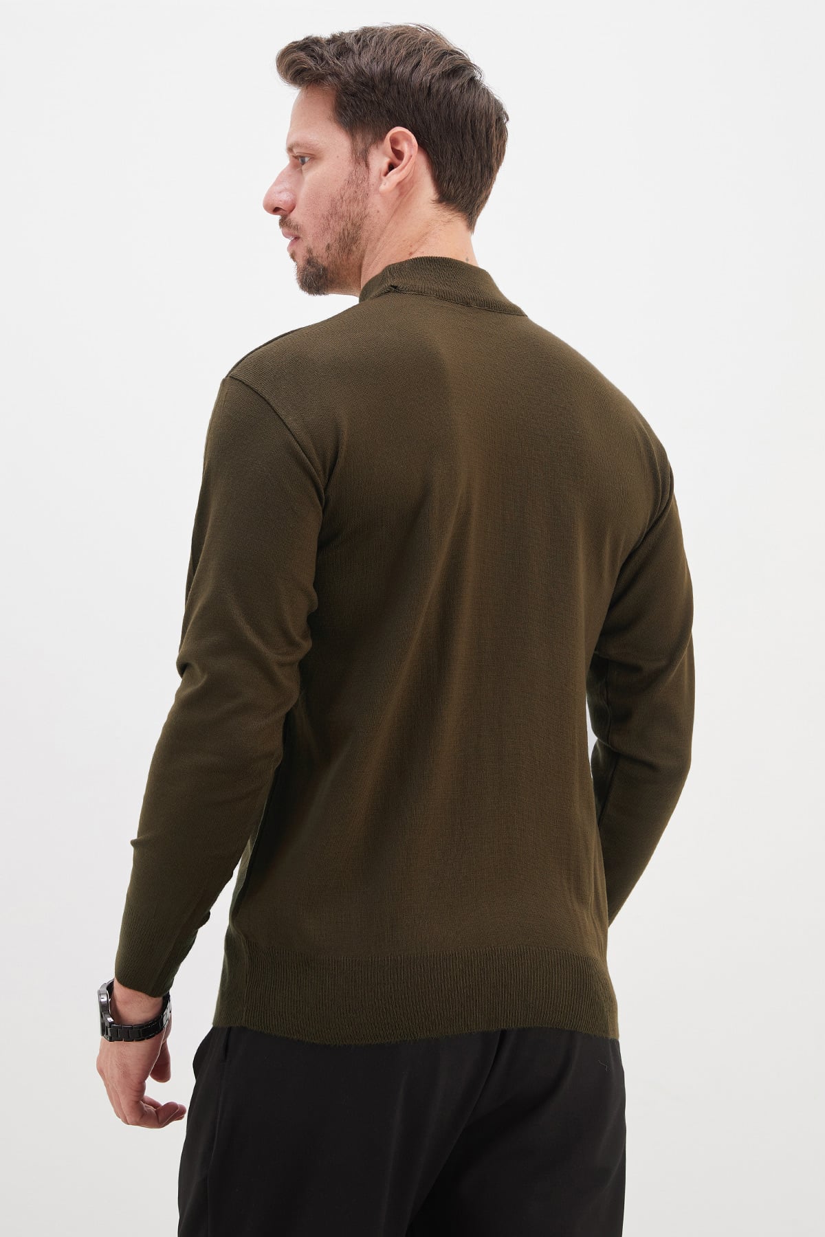 Basic Dik Yaka Regular Fit Triko Kazak 8