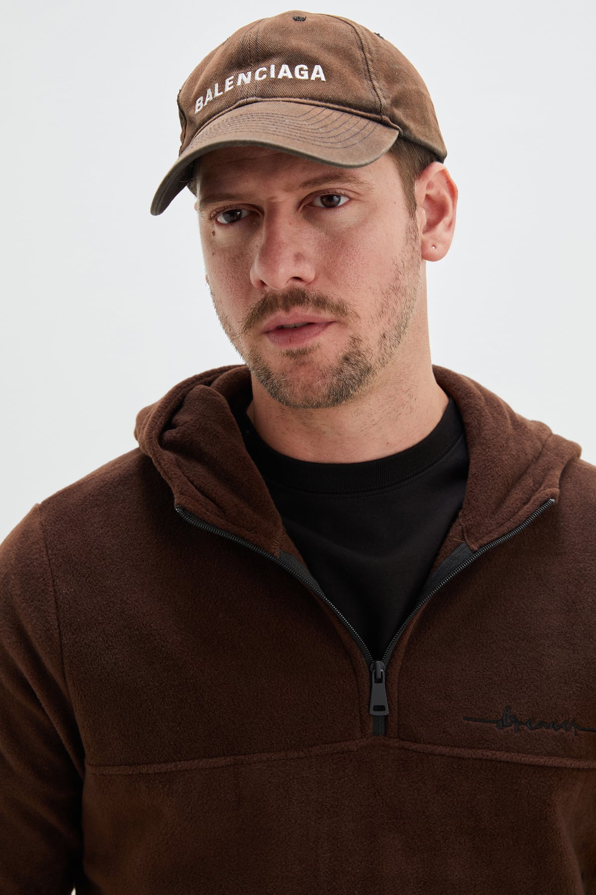 Yarım Fermuarlı Kapüşonlu Polar Sweatshirt 7
