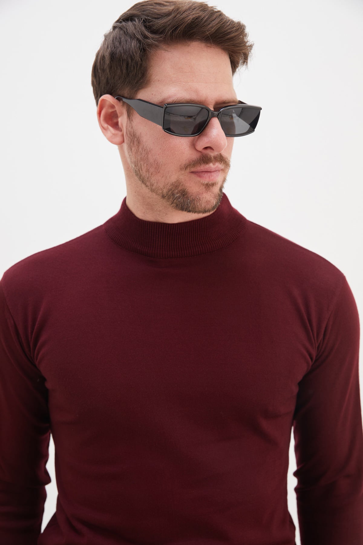 Basic Dik Yaka Regular Fit Triko Kazak 5