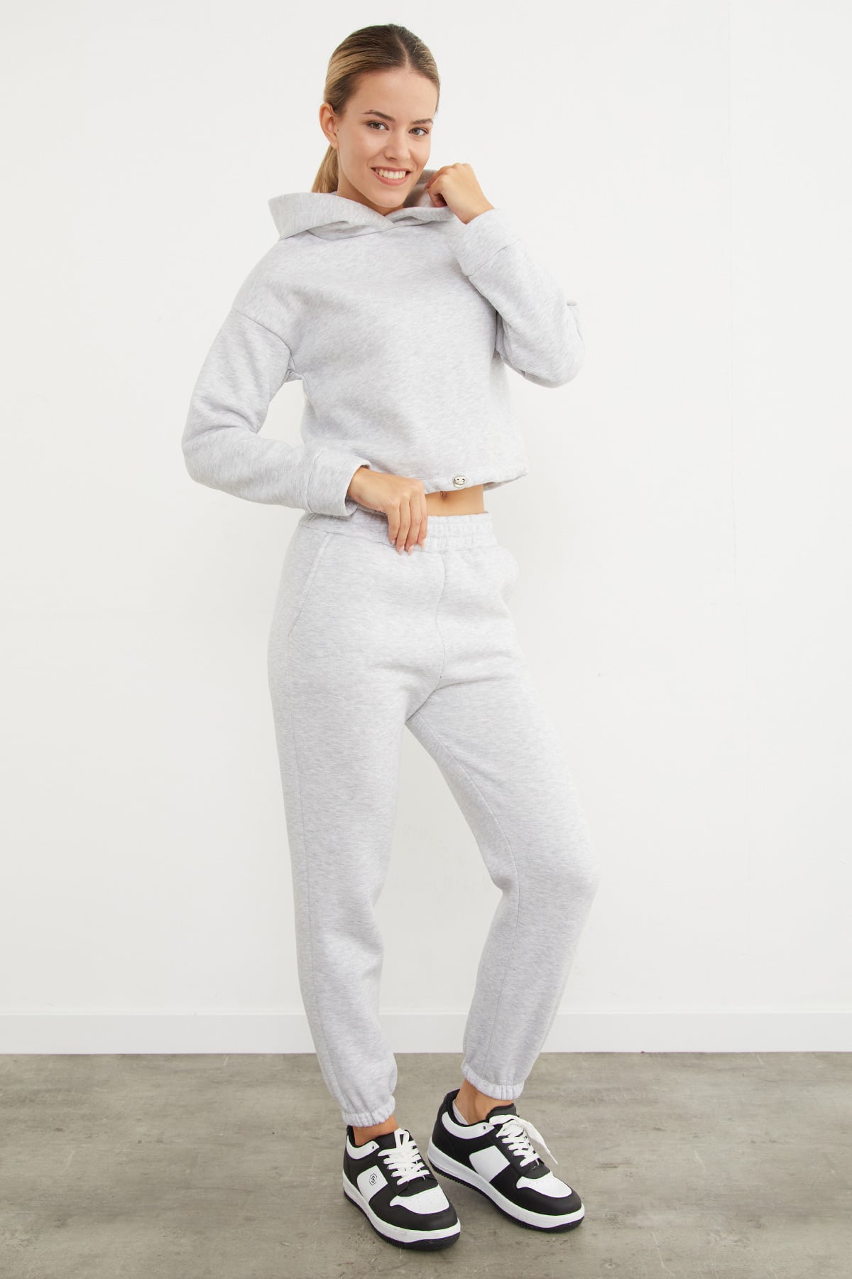 3 İplik Basic Beli Stoperli Jogger Eşofman Takımı 3