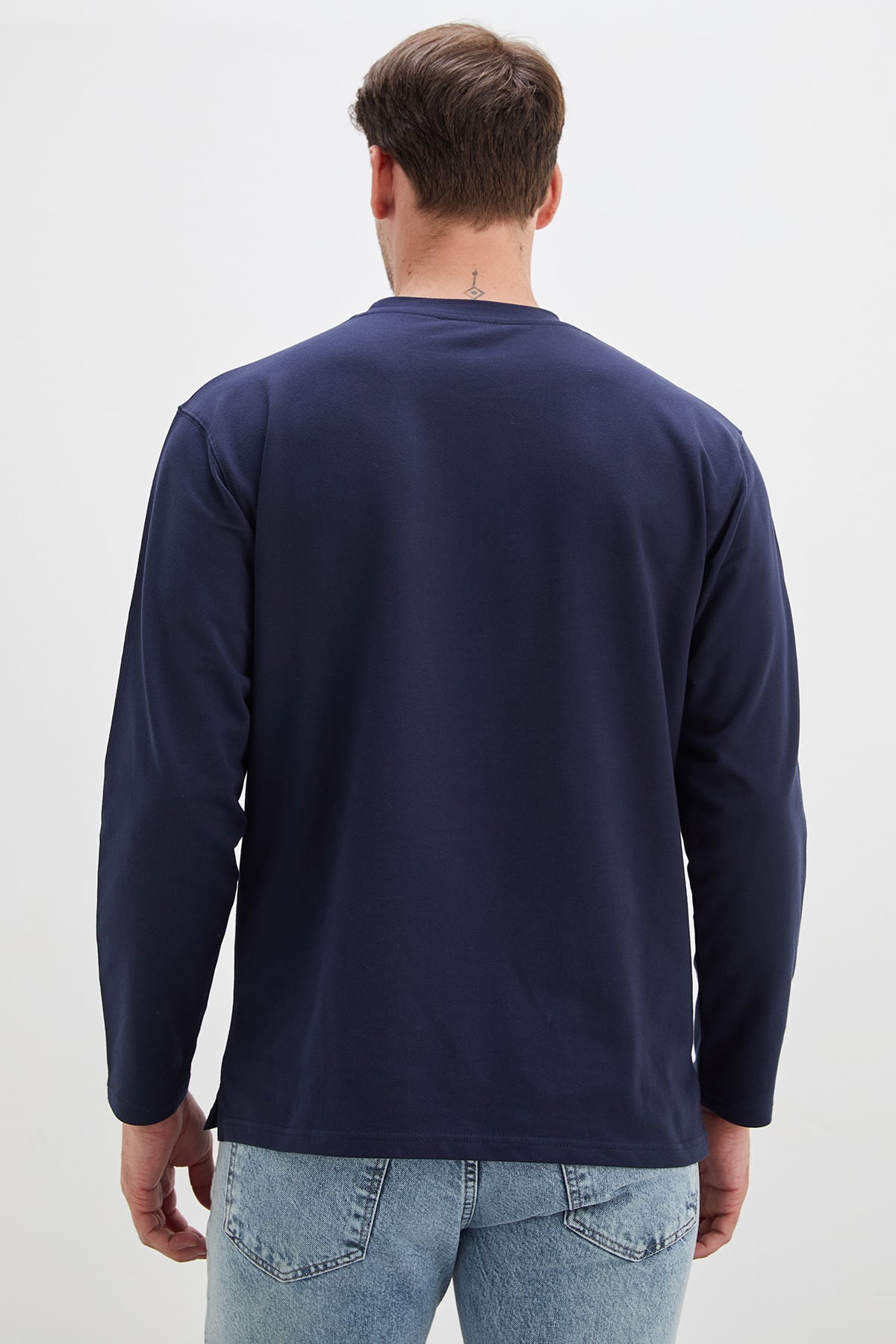 Baskılı Bisiklet Yaka Sweatshirt 8