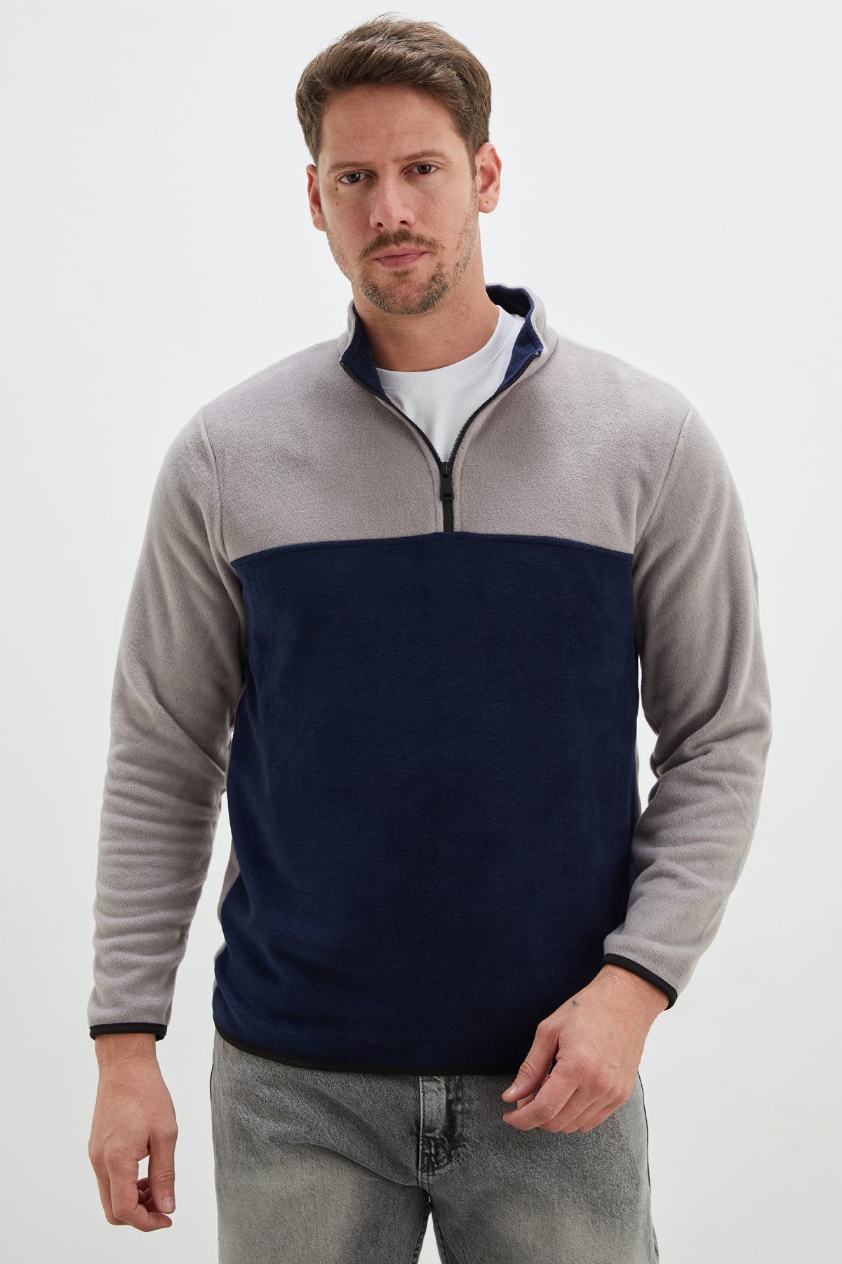 Yarım Fermuarlı Regular Fit Polar Sweatshirt
