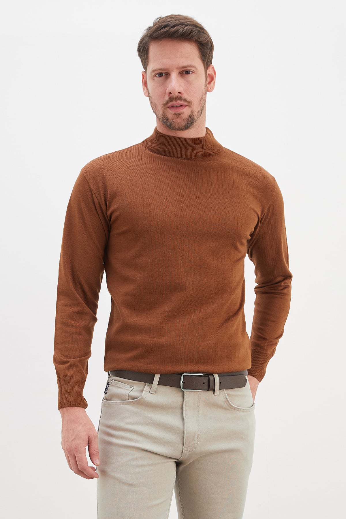 Basic Dik Yaka Regular Fit Triko Kazak