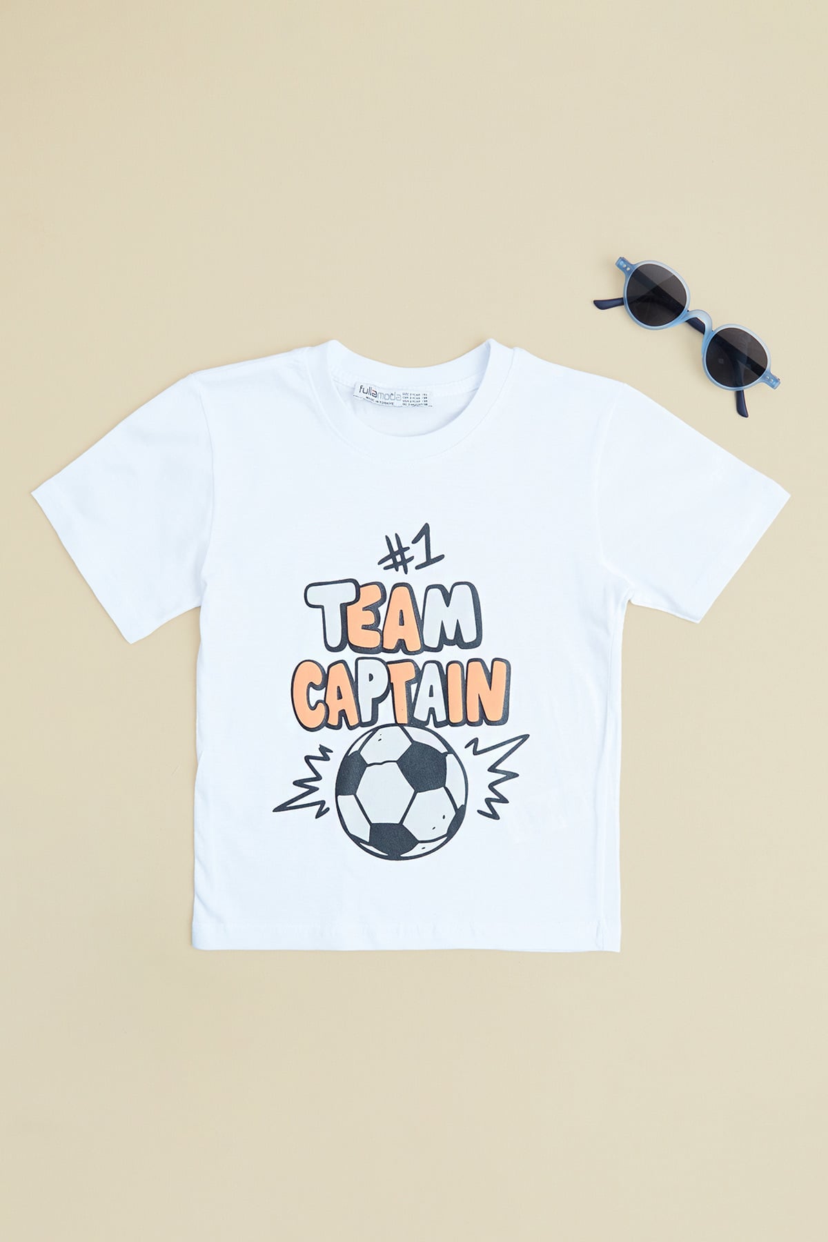 Team Captaın Yazı Baskılı Erkek Çocuk Tişört