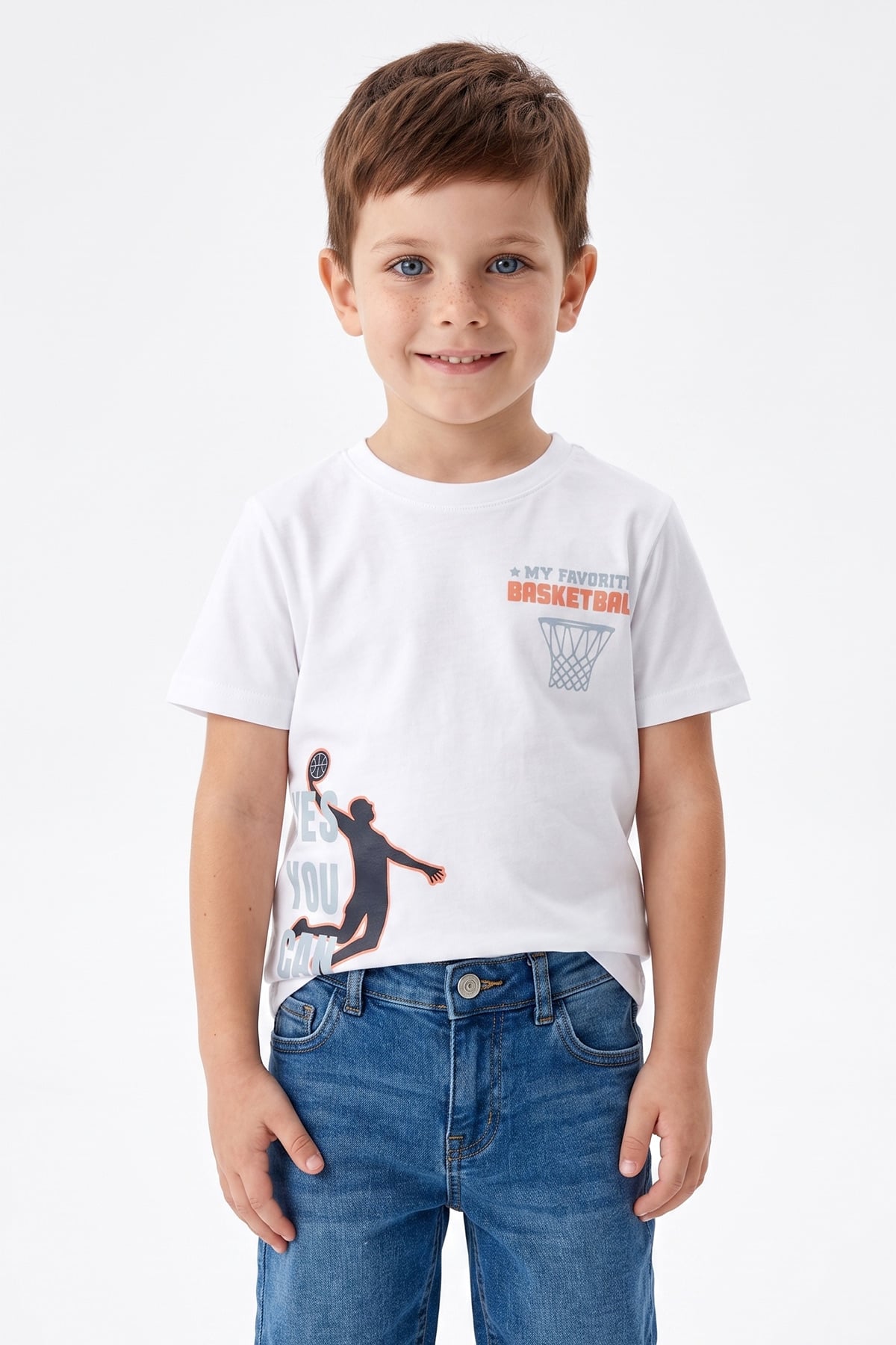 My Foverıte Basketball Baskılı Erkek Çocuk Tişört 2