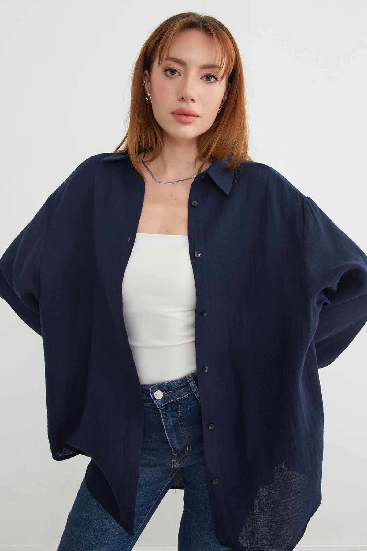 Basic Oversize Gömlek 4
