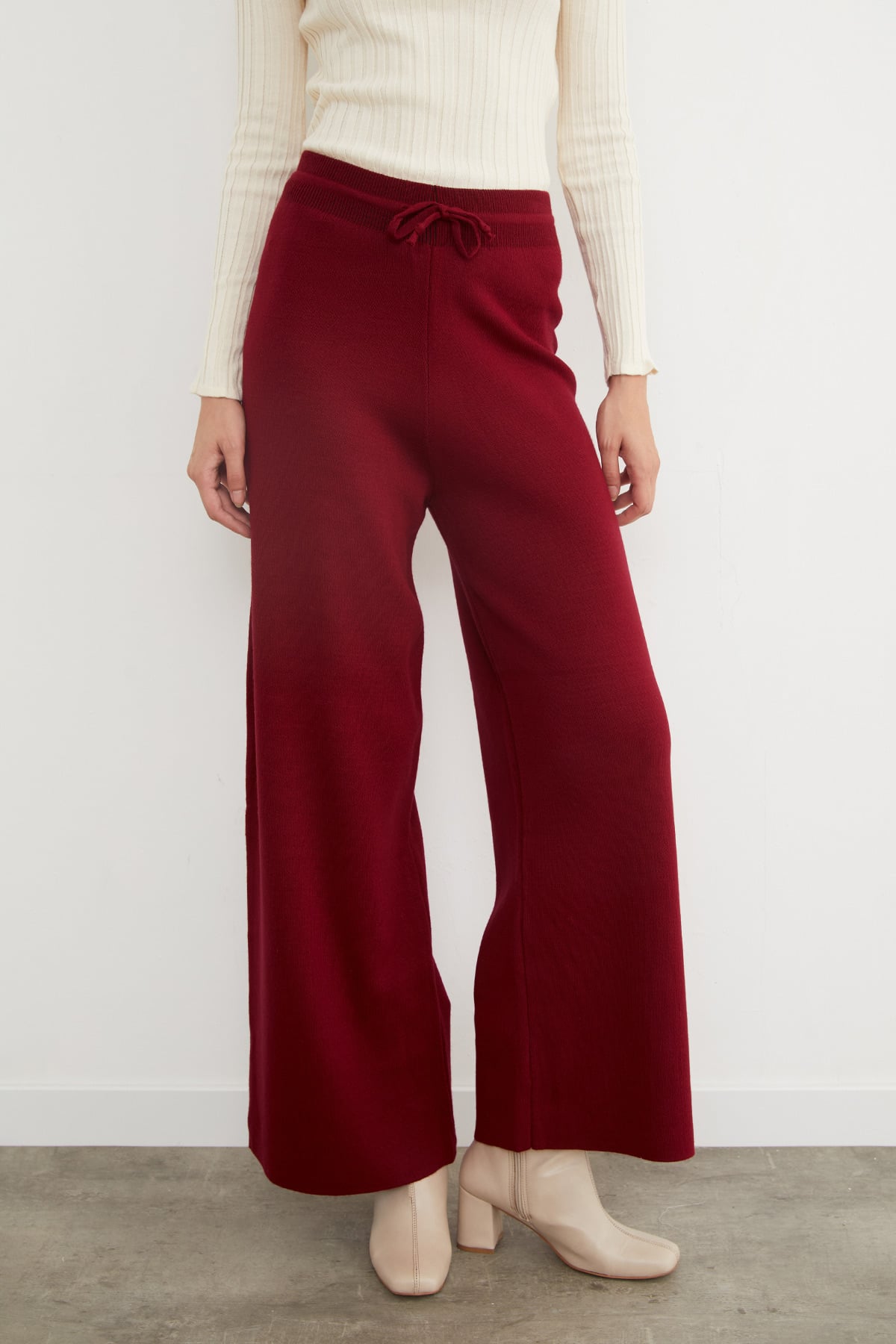 Beli Lastikli Palazzo Triko Pantolon 2