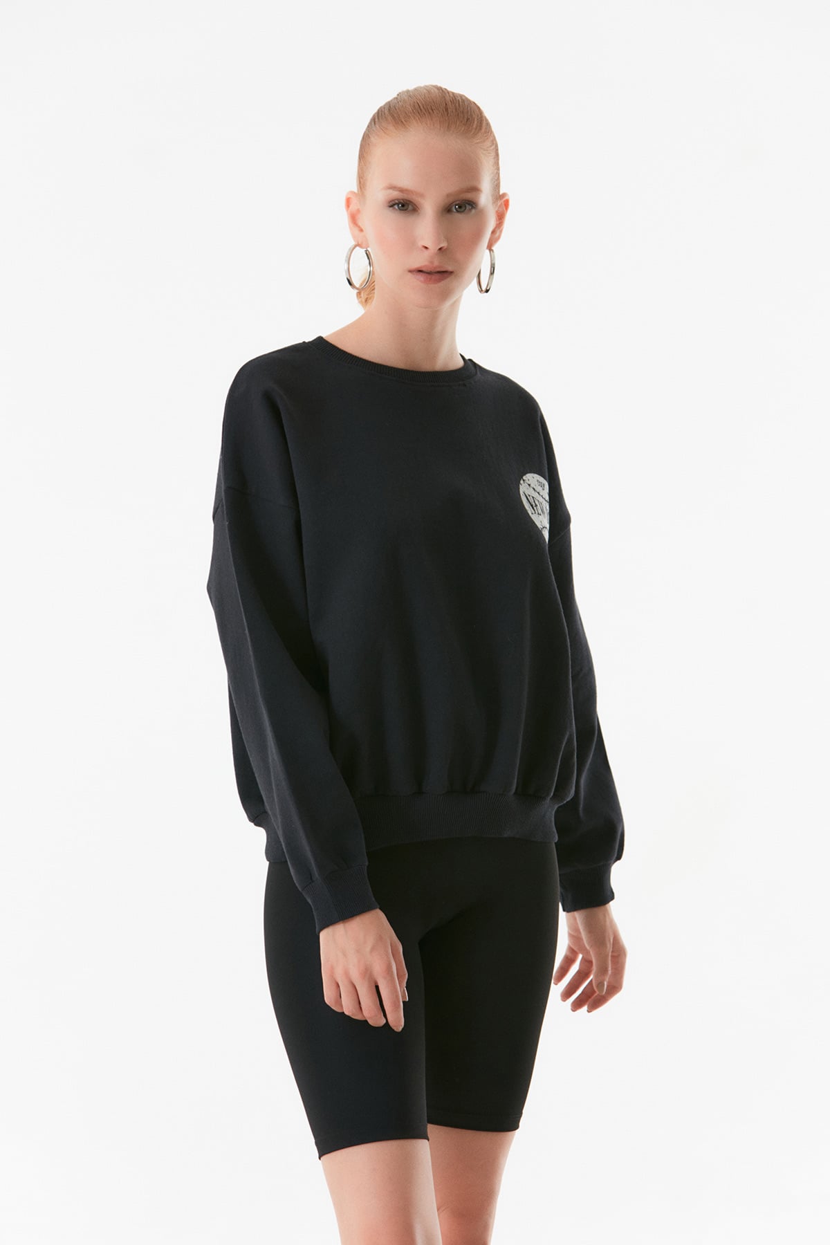 3 İplik New York Baskılı Sweatshirt 6