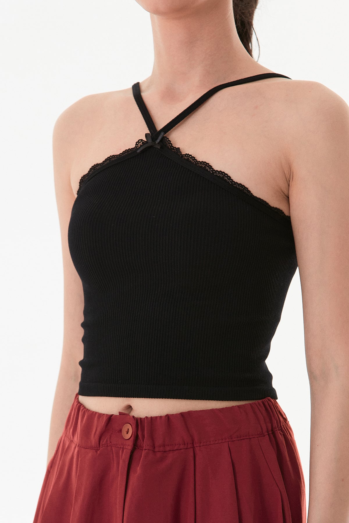 Fitilli Çapraz Askılı Crop Body 5