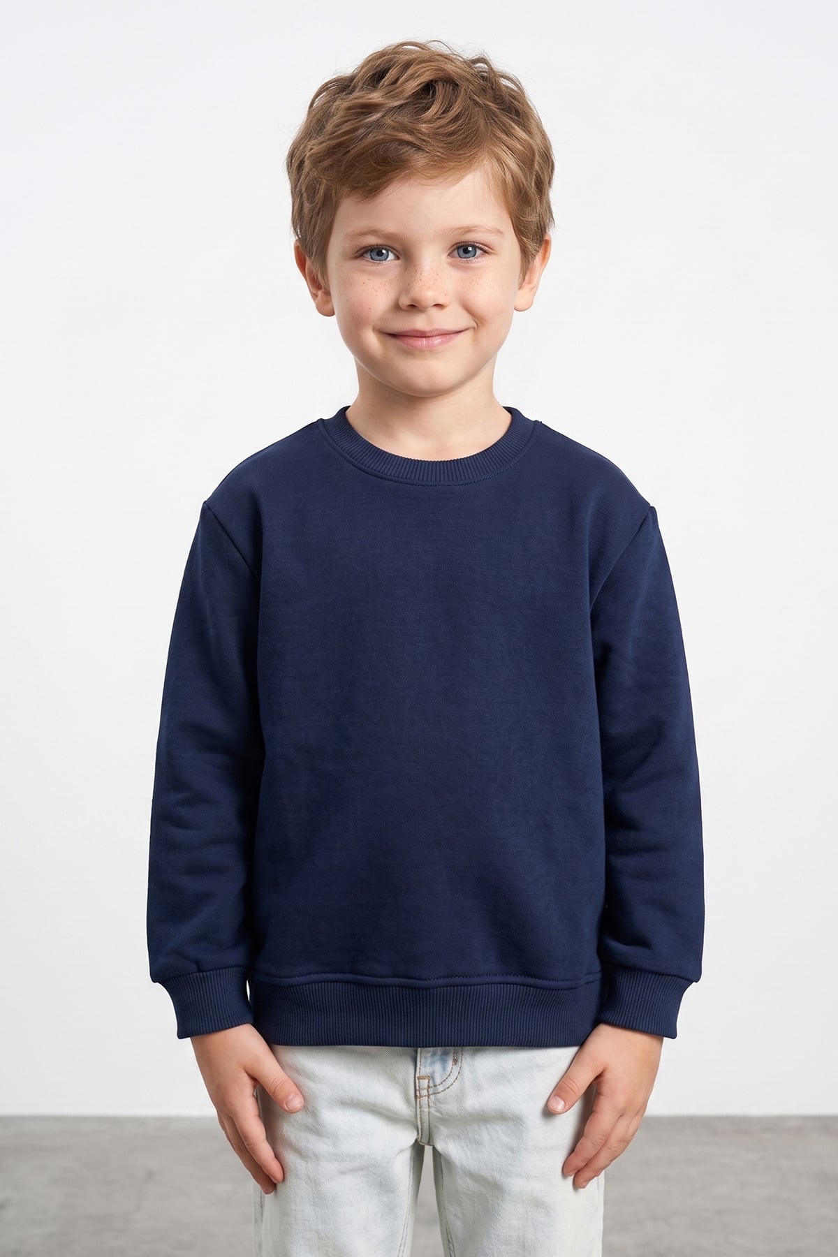 3 İplik Basic Unisex Çocuk Sweatshirt 3