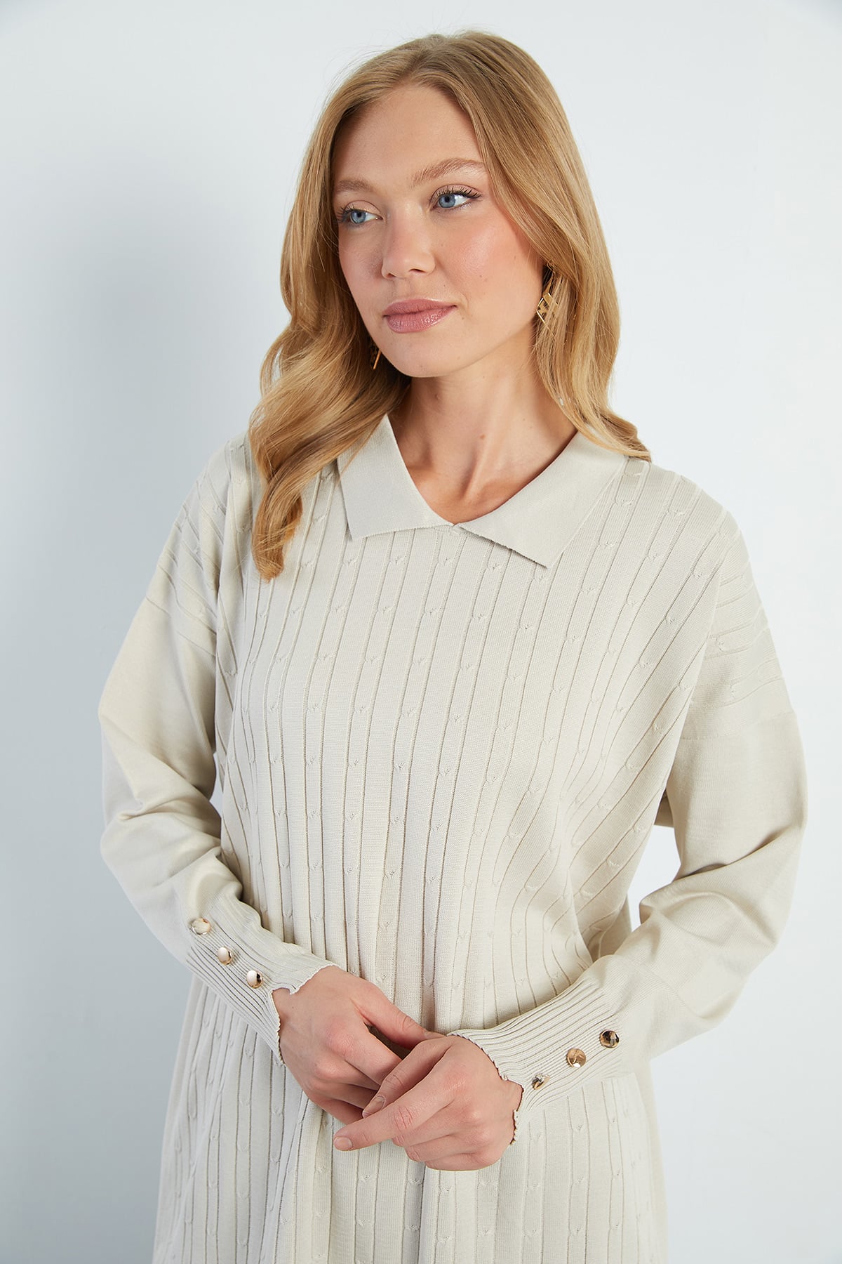 Fullamodest Jakarlı Polo Yaka Tunik 7