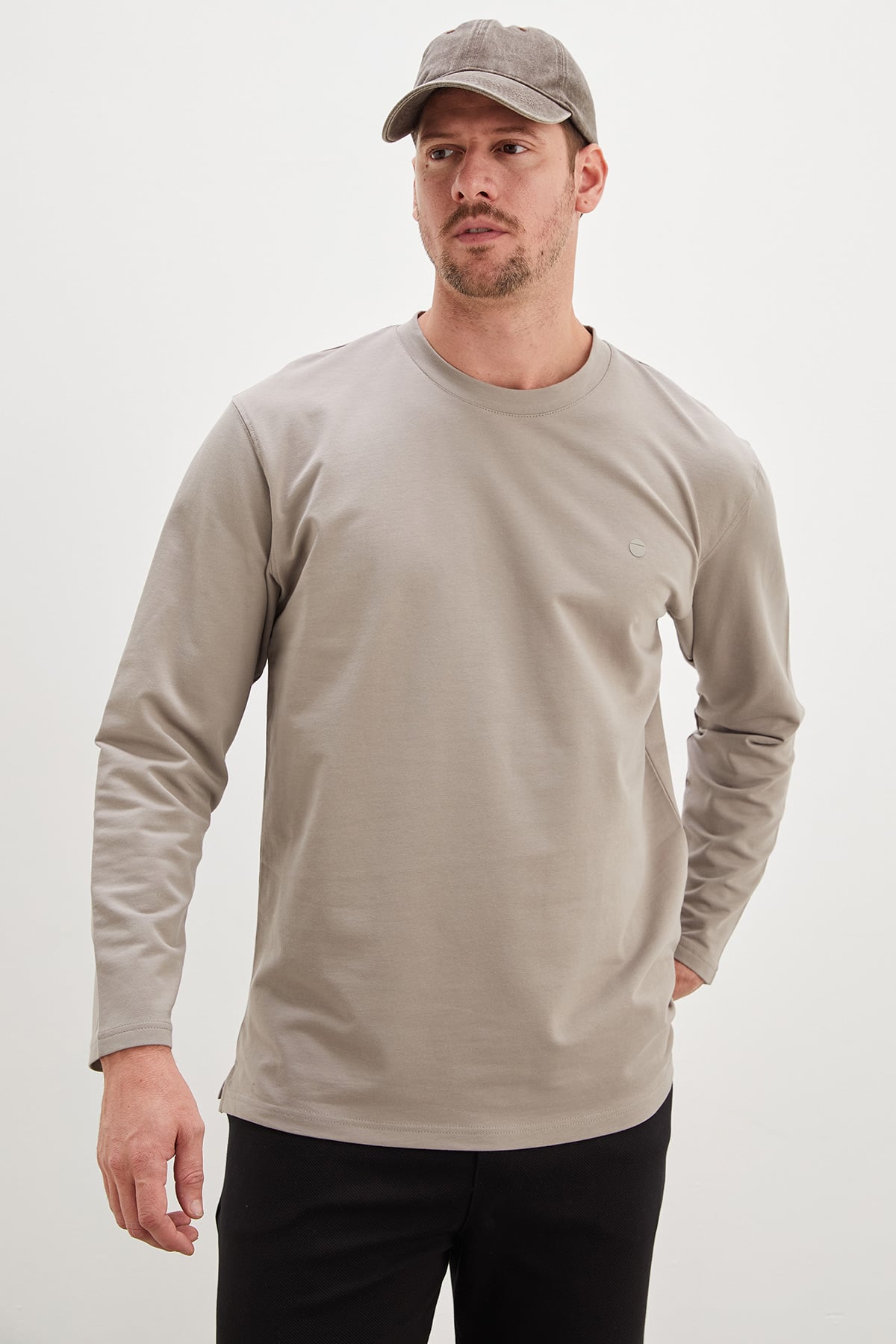 Erkek Siyah Baskılı Bisiklet Yaka Oversize Sweatshirt 5