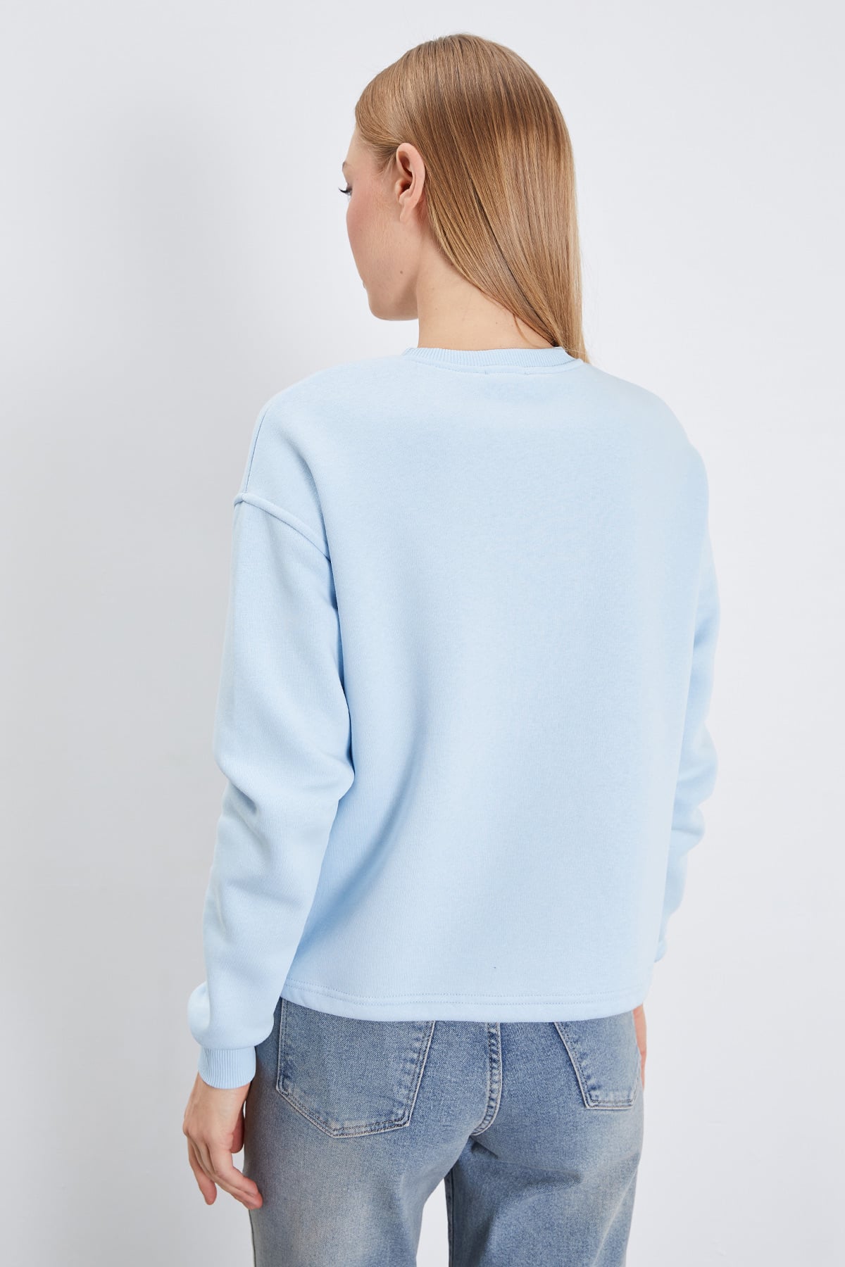 3 İplik Stoperli Oversize Sweatshirt 8