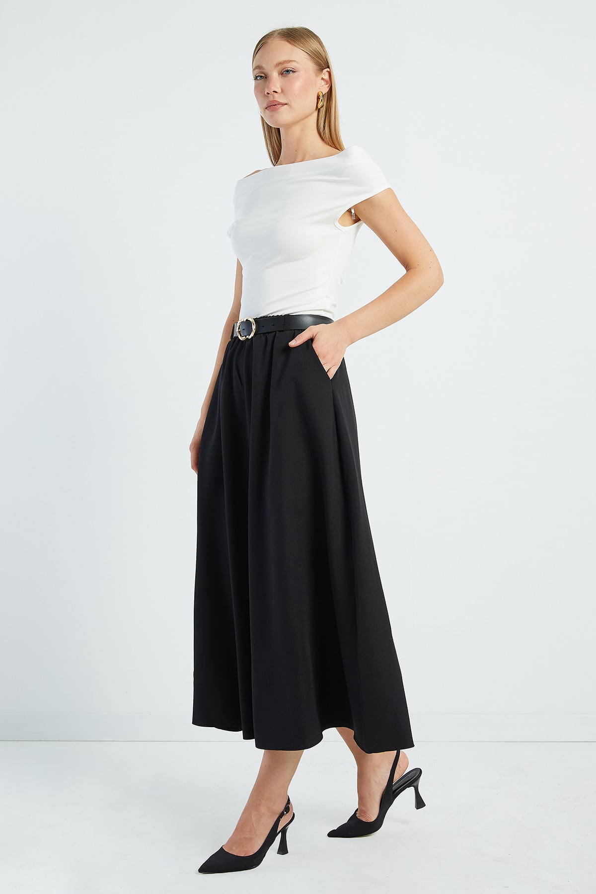 Beli Kemerli Maxi Boy Etek 5