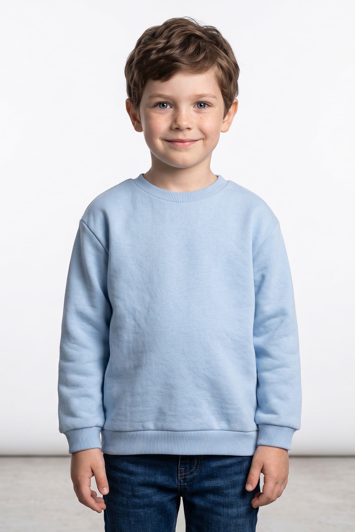 3 İplik Basic Unisex Çocuk Sweatshirt 3