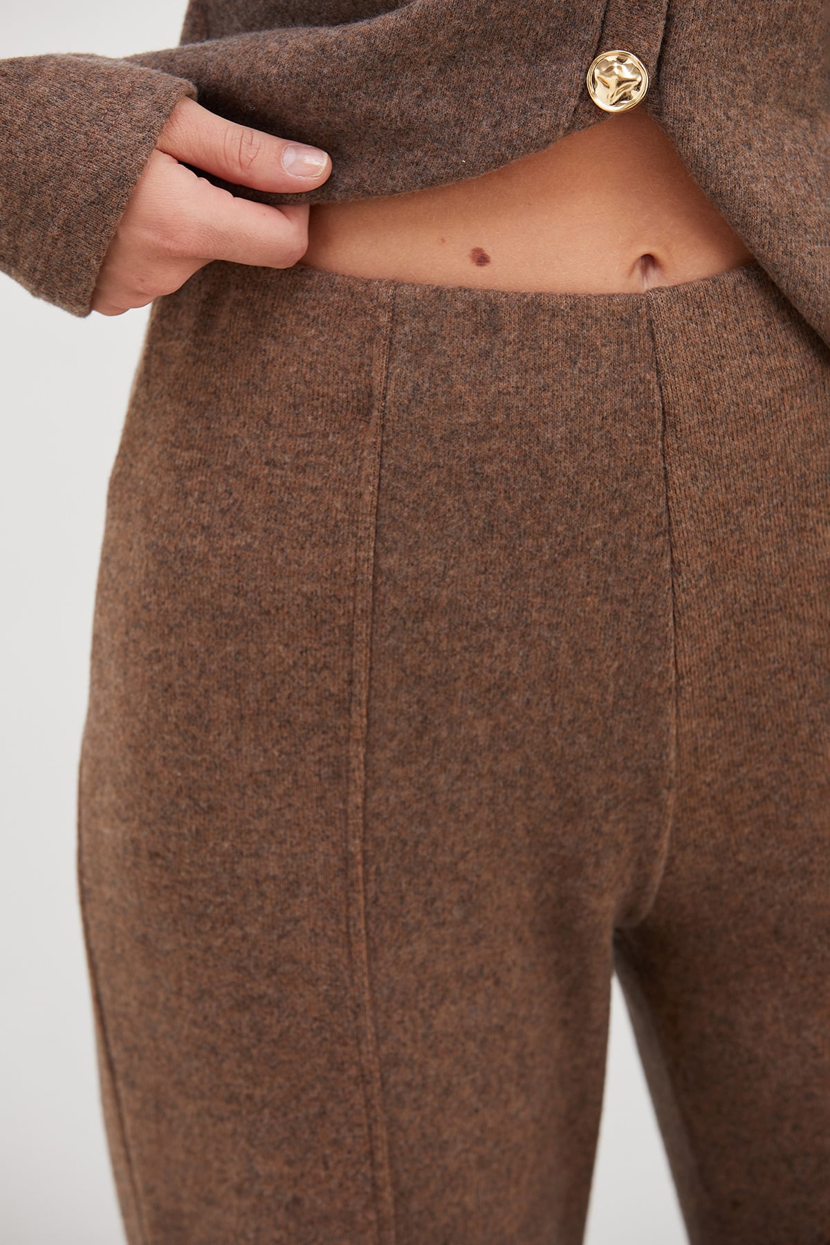 Beli Lastikli Çimalı Triko Pantolon 5