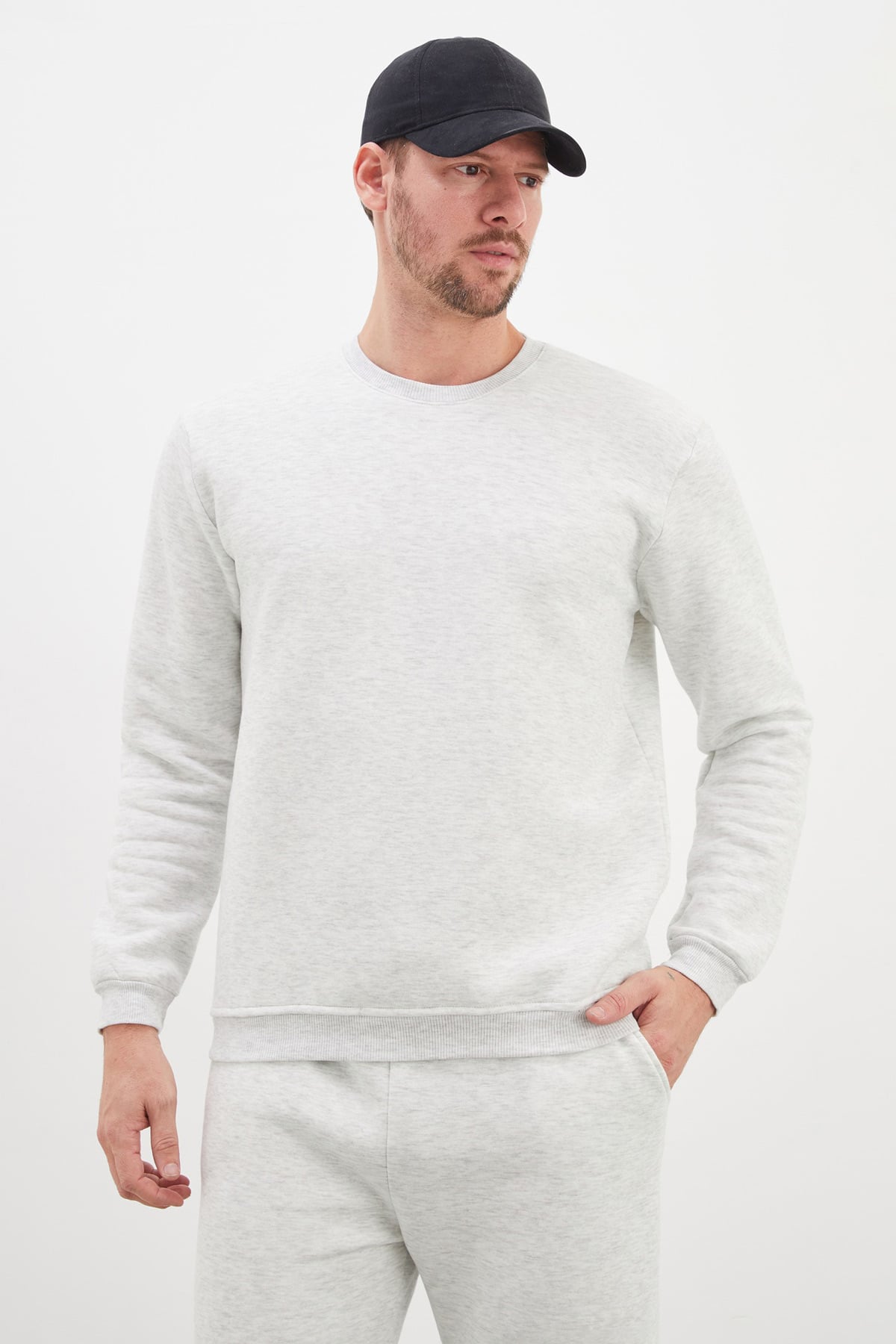 3 İplik Basic Bisiklet Yaka Sweatshirt 3