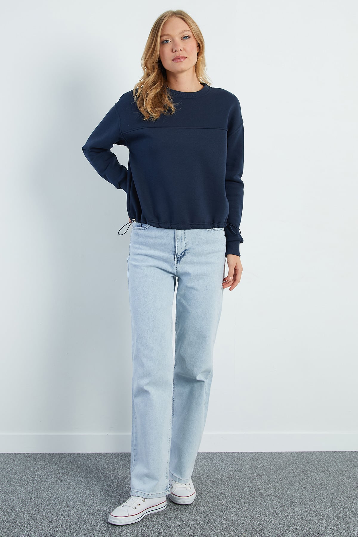 3 İplik Stoperli Oversize Sweatshirt 6