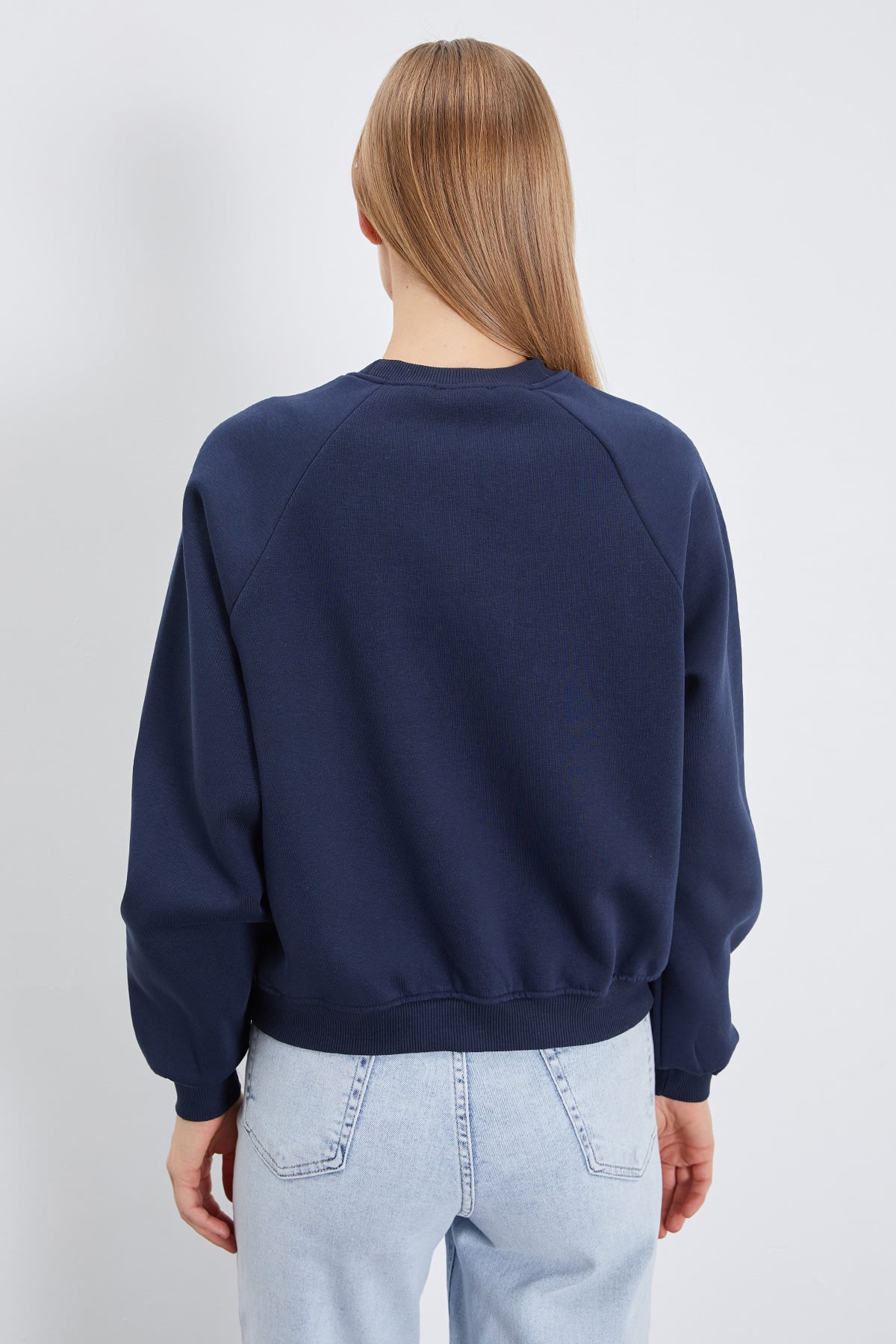 3 İplik Basic Bisiklet Yaka Oversize Sweatshirt 7