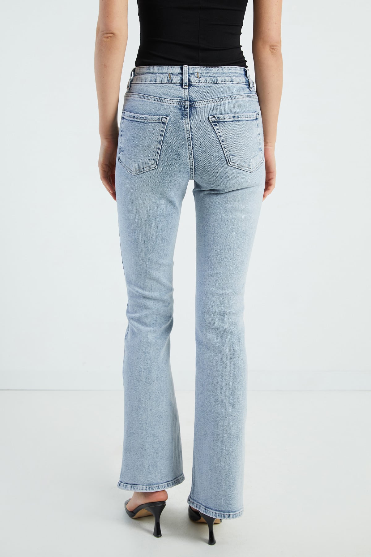 Yüksek Bel Flare Jean 8