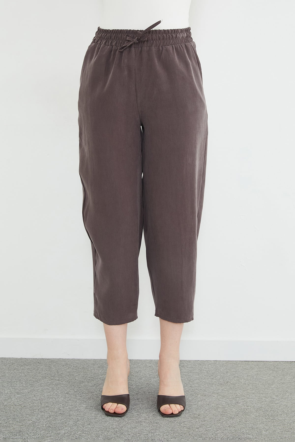 Beli Lastikli Cepli Tencel Kumaş Pantolon 2