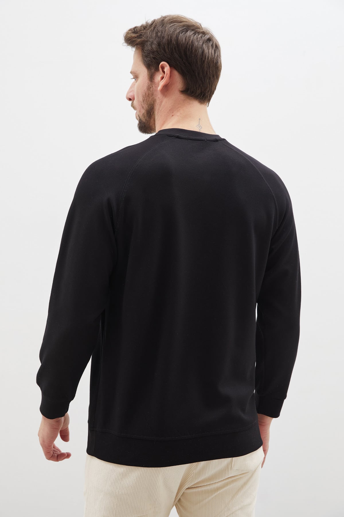 Baskılı Bisiklet Yaka Modal Sweatshirt 6