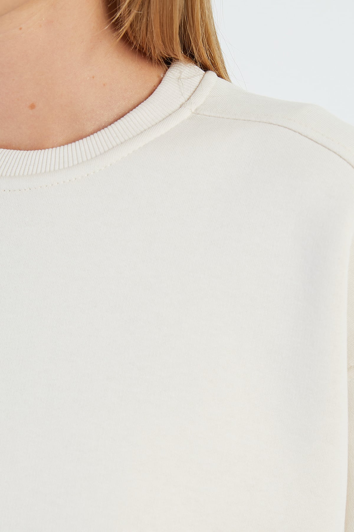 3 İplik Basic Bisiklet Yaka Oversize Sweatshirt 6