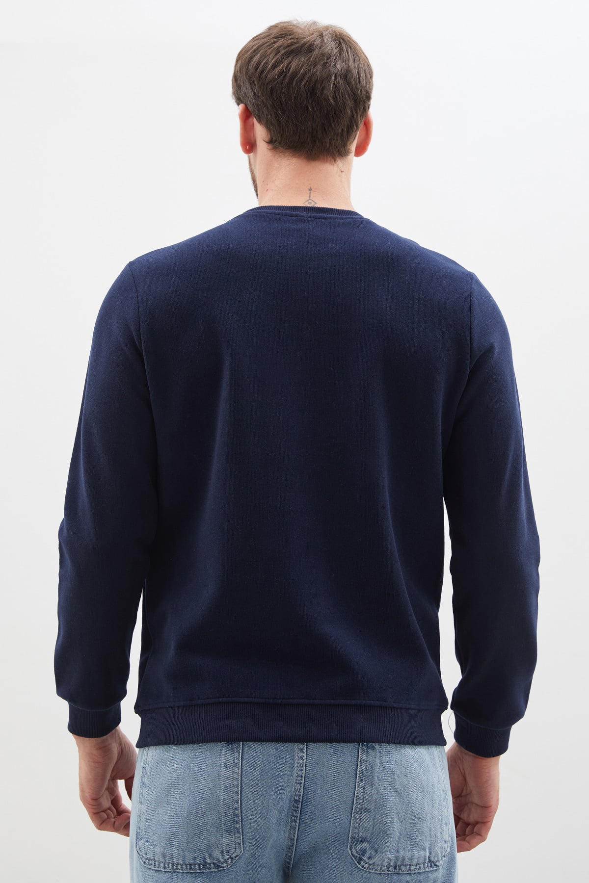 Fitilli Bisiklet Yaka Selanik Örgü Sweatshirt 8