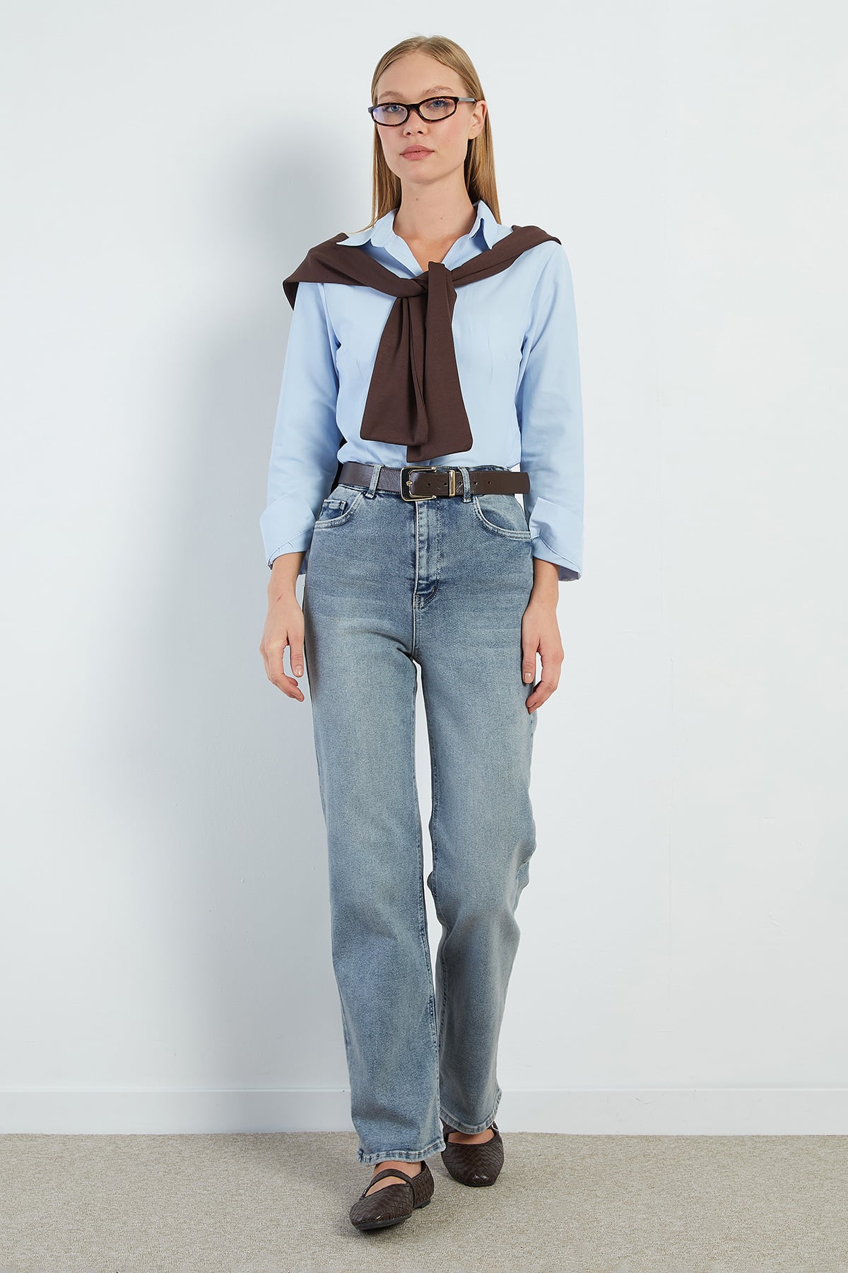 Fermuarlı Straight Fit Jean 4