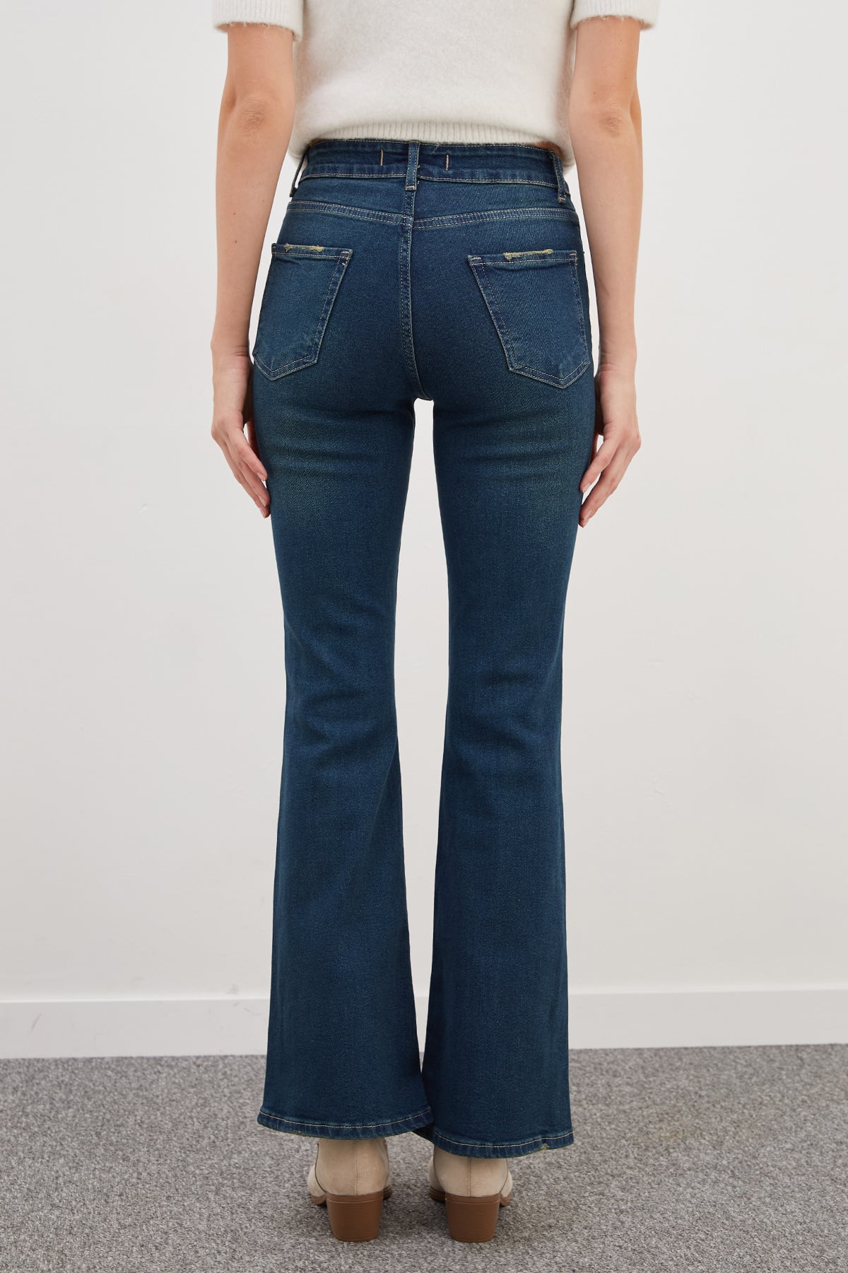 Yüksek Bel Flare Jean 7