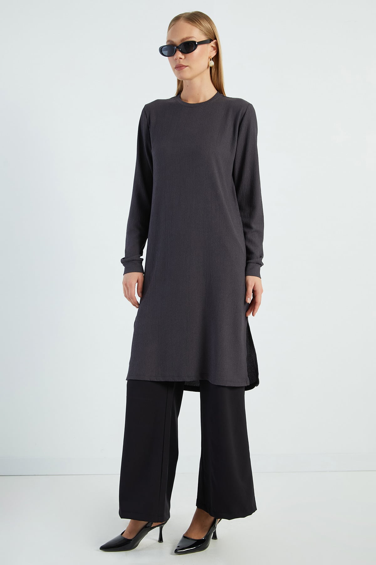 Fullamodest Basic Yanları Yırtmaçlı Tunik 3