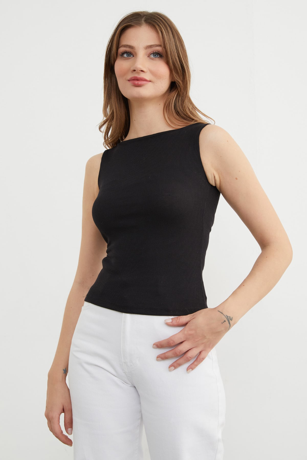 Fitilli Kayık Yaka Body 2