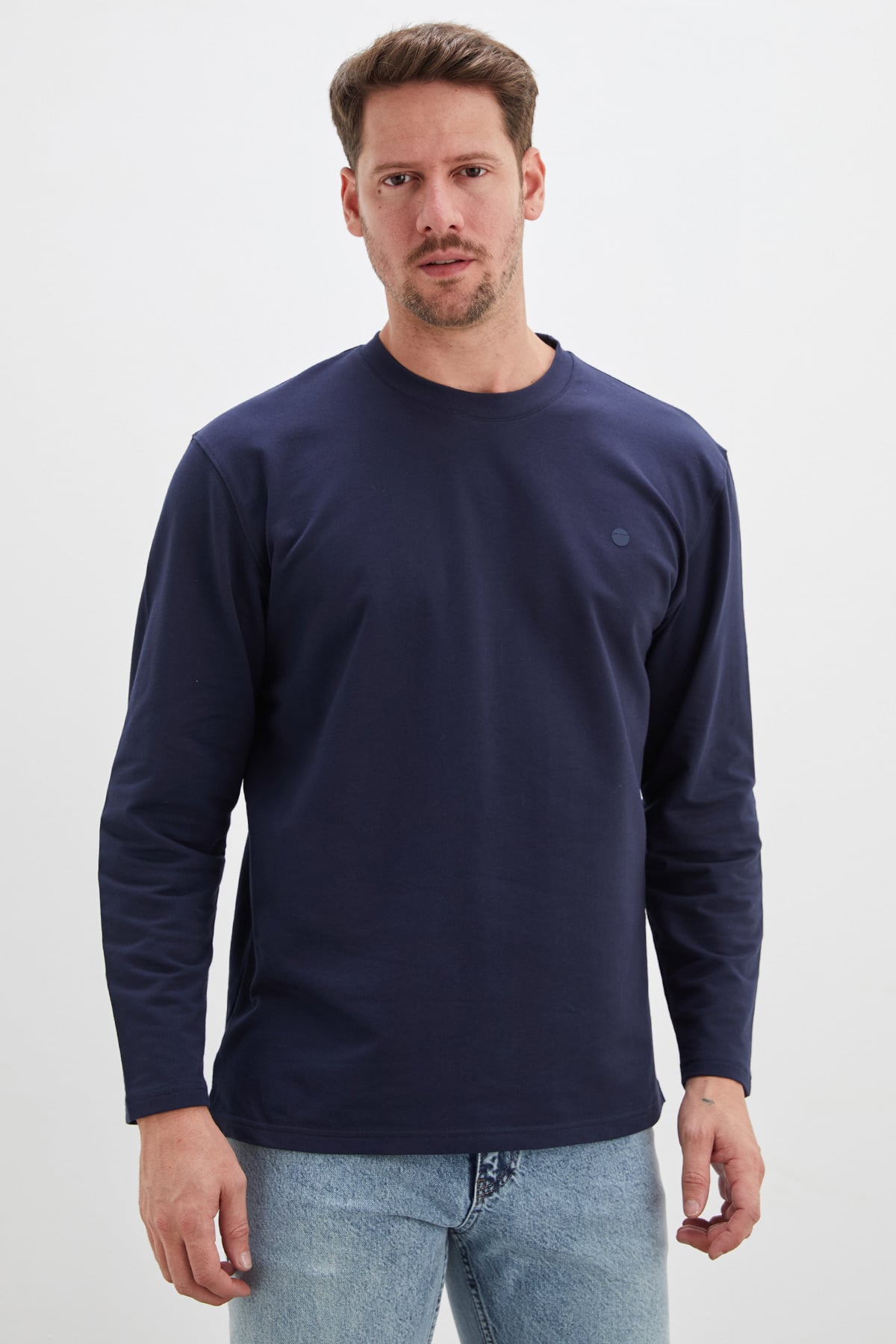 Baskılı Bisiklet Yaka Sweatshirt 3
