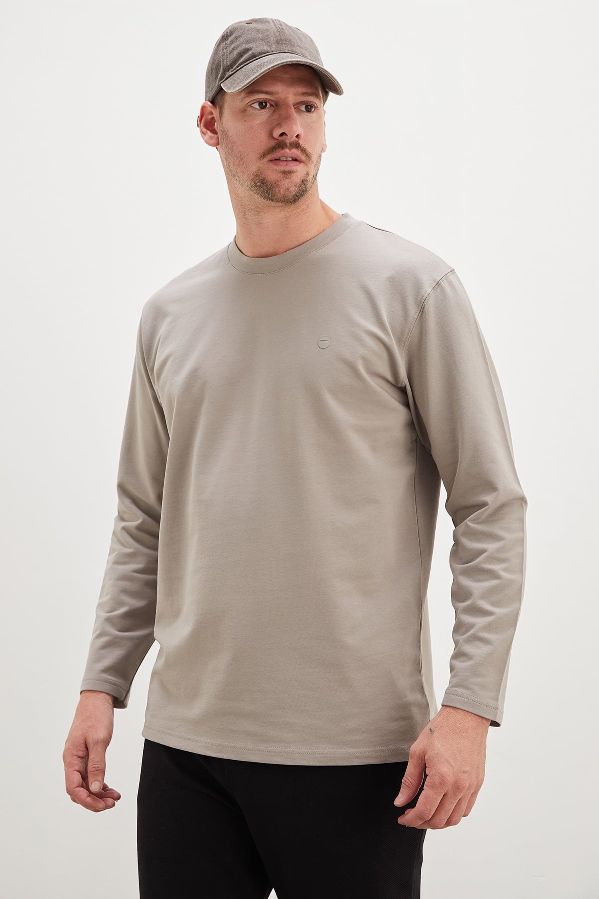 Erkek Siyah Baskılı Bisiklet Yaka Oversize Sweatshirt 4