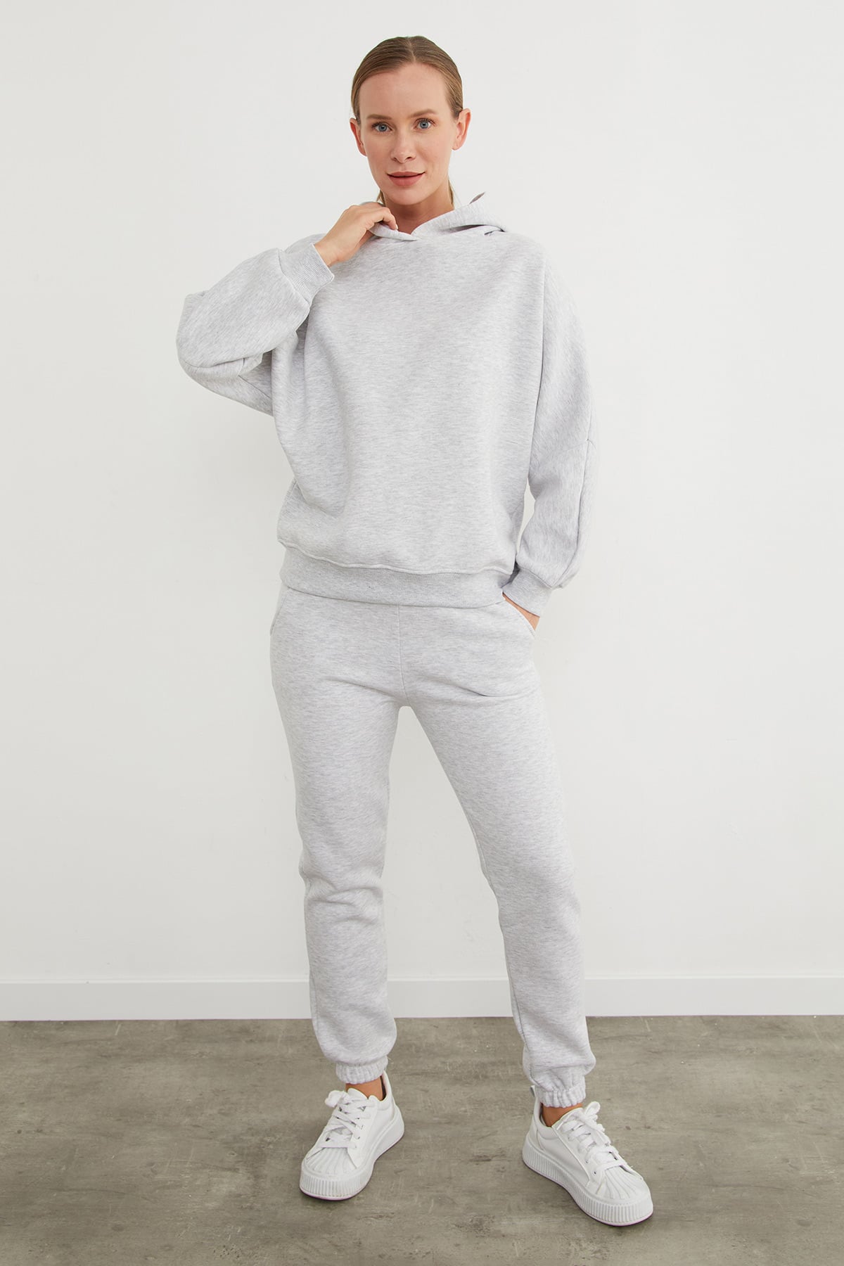 3 İplik Basic Kapüşonlu Jogger Eşofman Takımı 4
