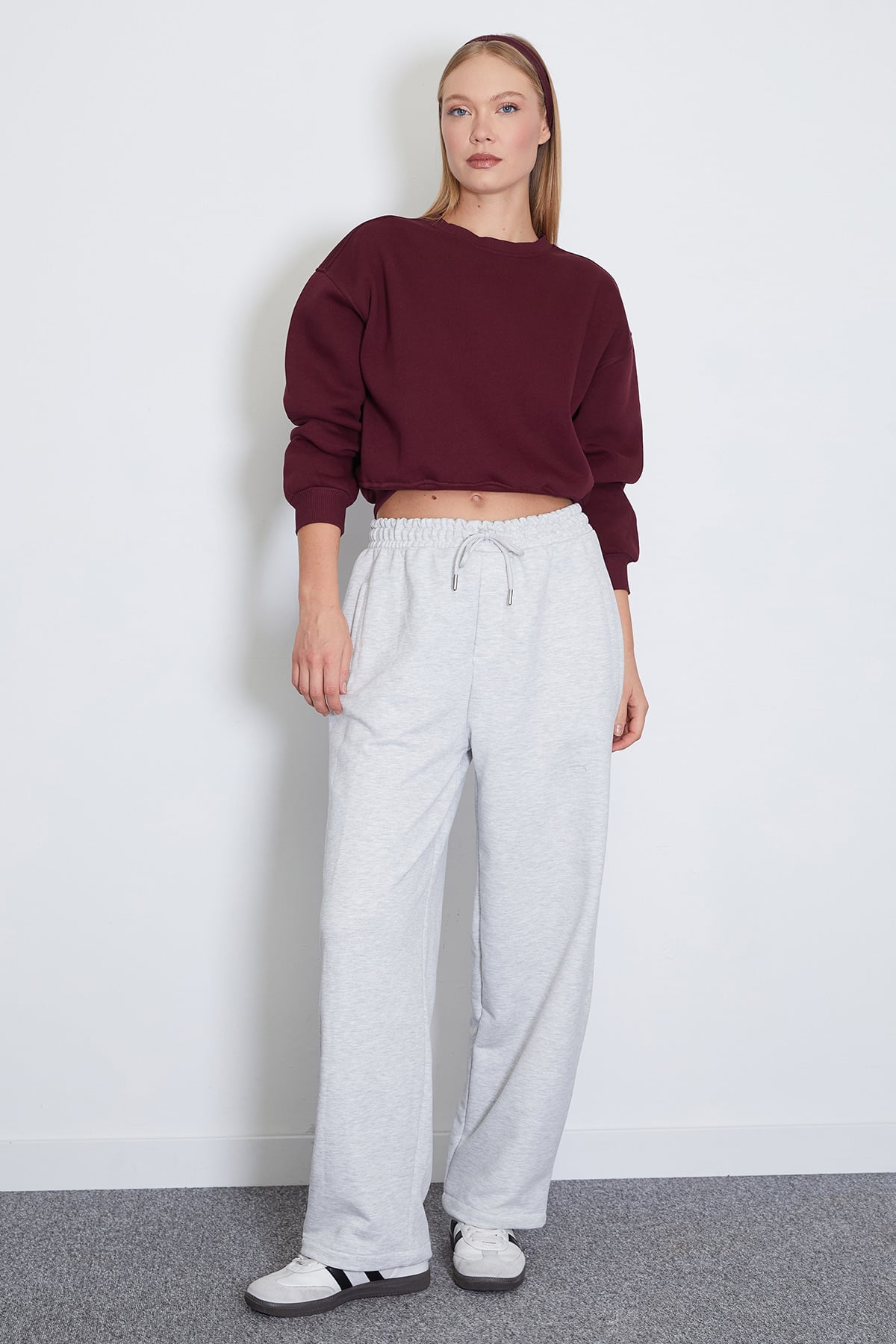 Erkek Antrasit Beli Bağlamalı Cepli Regular Fit Eşofman Altı