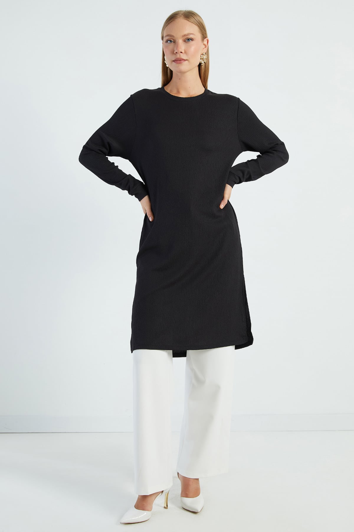 Fullamodest Basic Yanları Yırtmaçlı Tunik 3