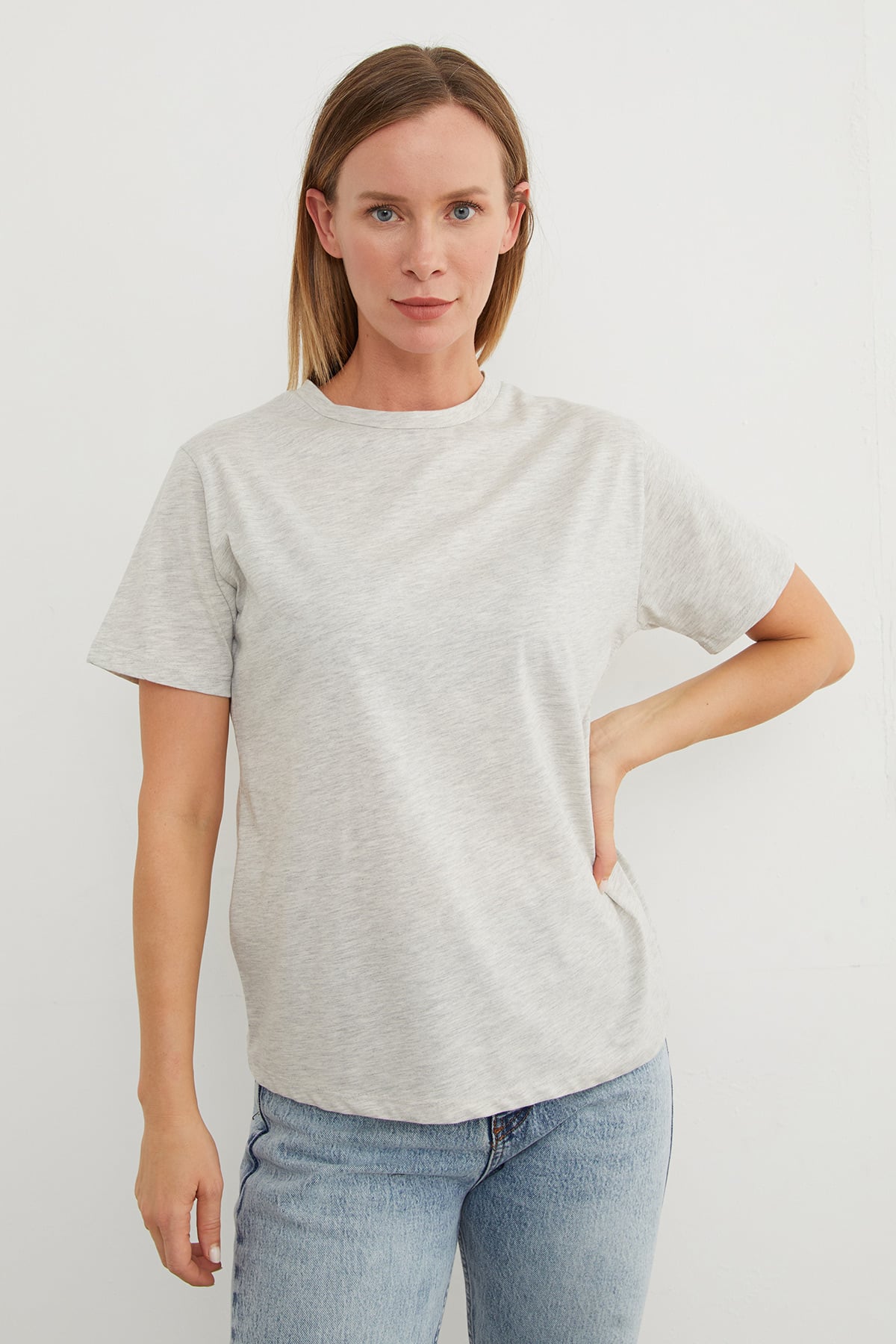 Basic Bisiklet Yaka Tişört 5