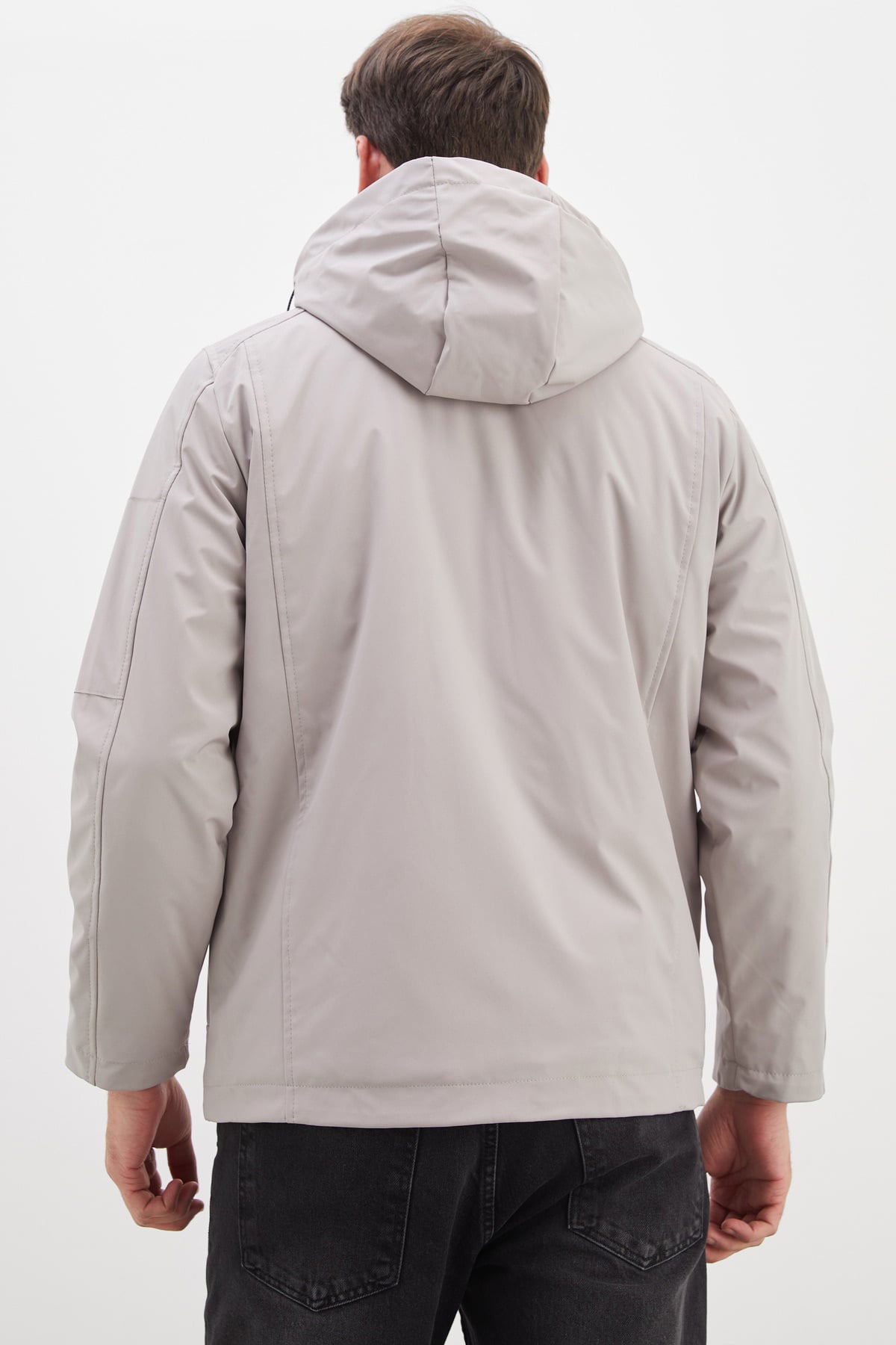 Fermuarlı Çıkarılabilir Kapüşonlu Softshell Mont 7