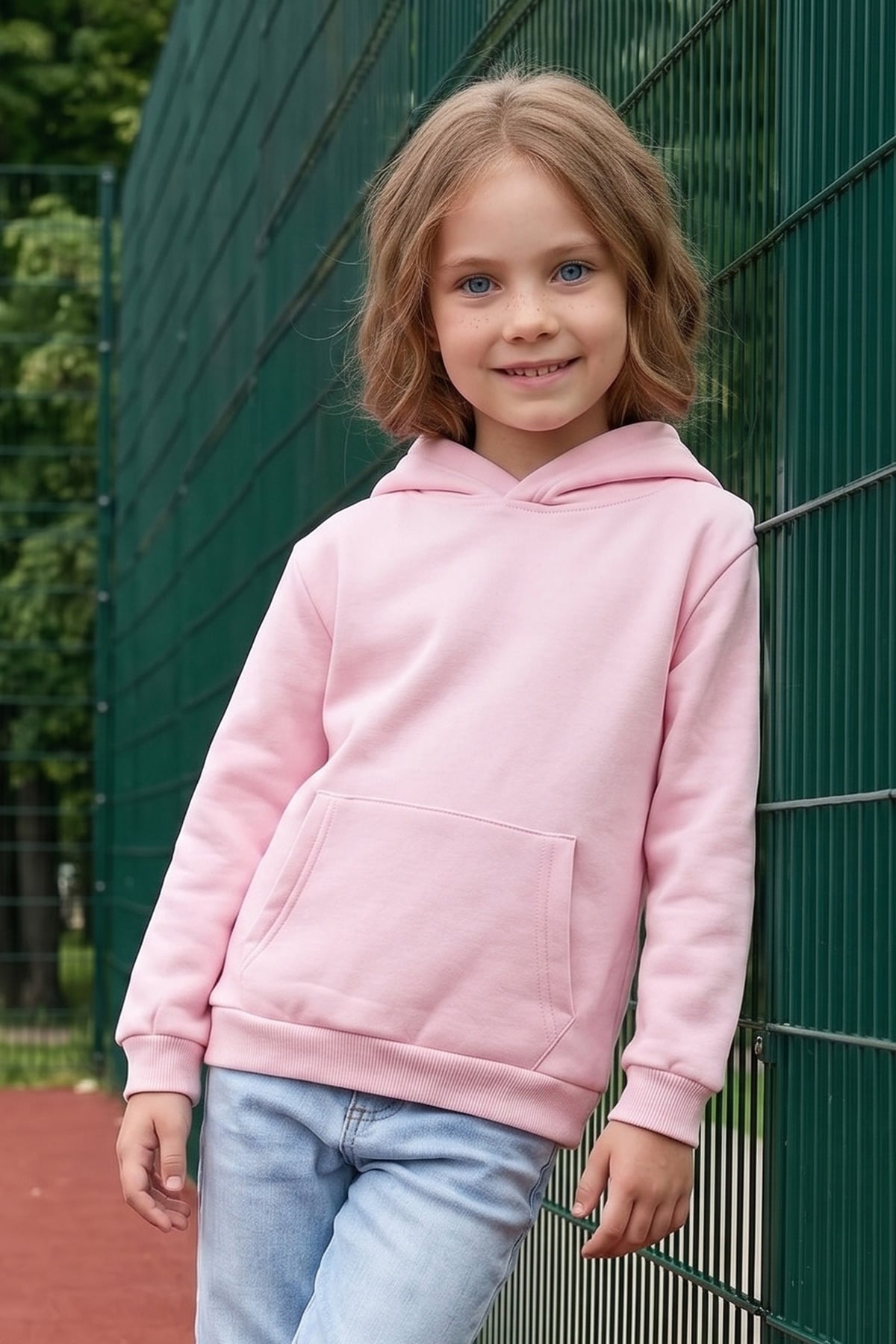 3 İplik Kanguru Cepli Kapüşonlu Unisex Çocuk Sweatshirt