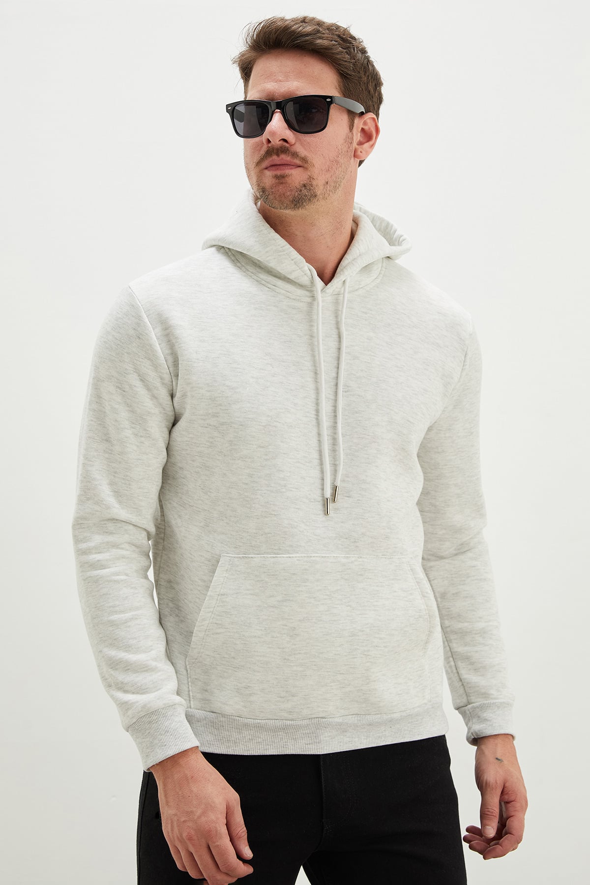 3 İplik Basic Kapüşonlu Kanguru Cepli Sweatshirt 2