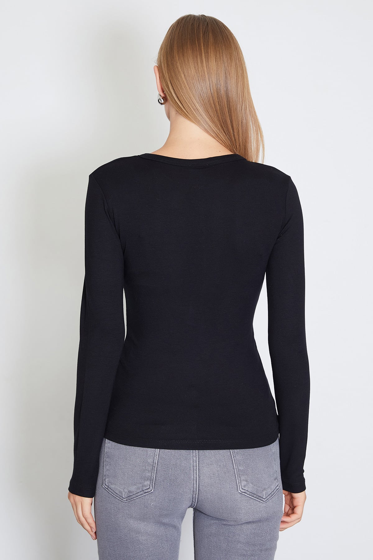 Yarım Çıtçıtlı Slim Fit Bluz 8