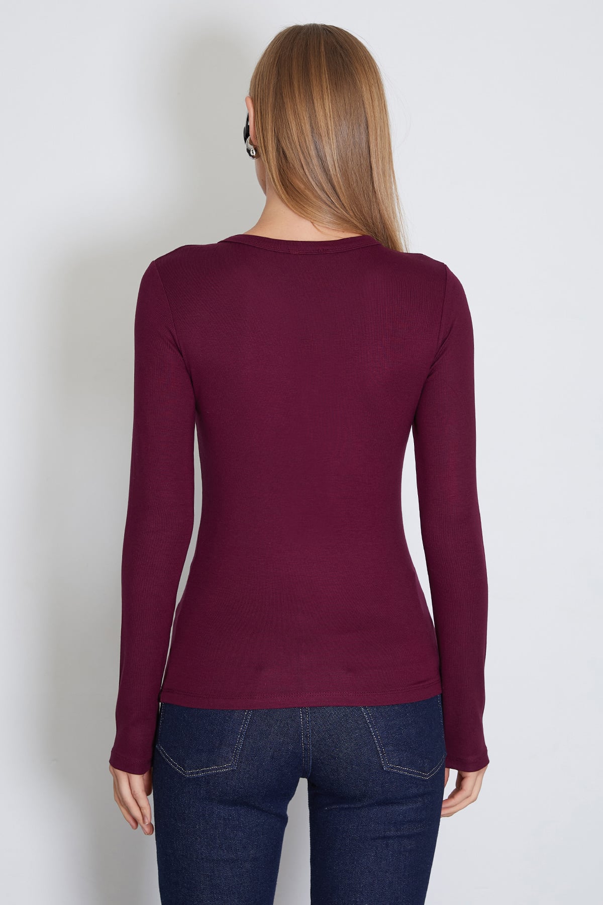 Yarım Çıtçıtlı Slim Fit Bluz 7