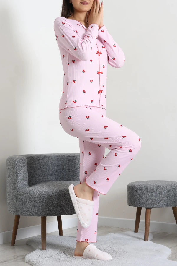 Kaşkorse Pijama Takımı Pembe 6