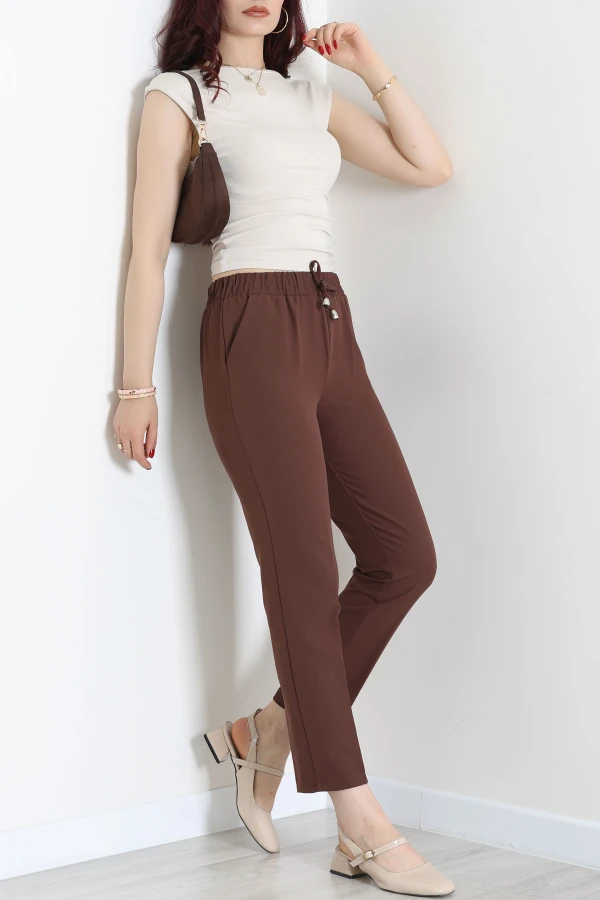 Dabıl Bağcıklı Pantolon Açıkkahve 9