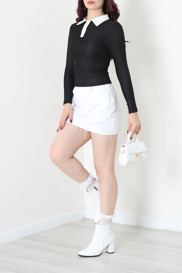 Polo Yaka Ottomon Body Siyah 6