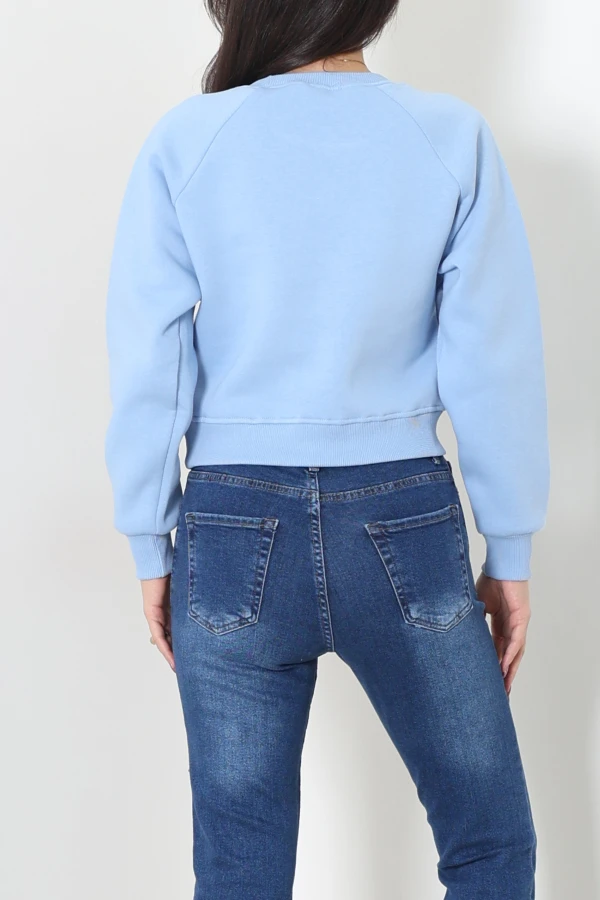 Bisiklet Yaka 3 İplik Sweat Bebemavi 8